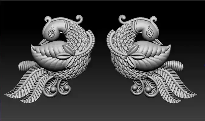 peacock 3D print model 3D print model