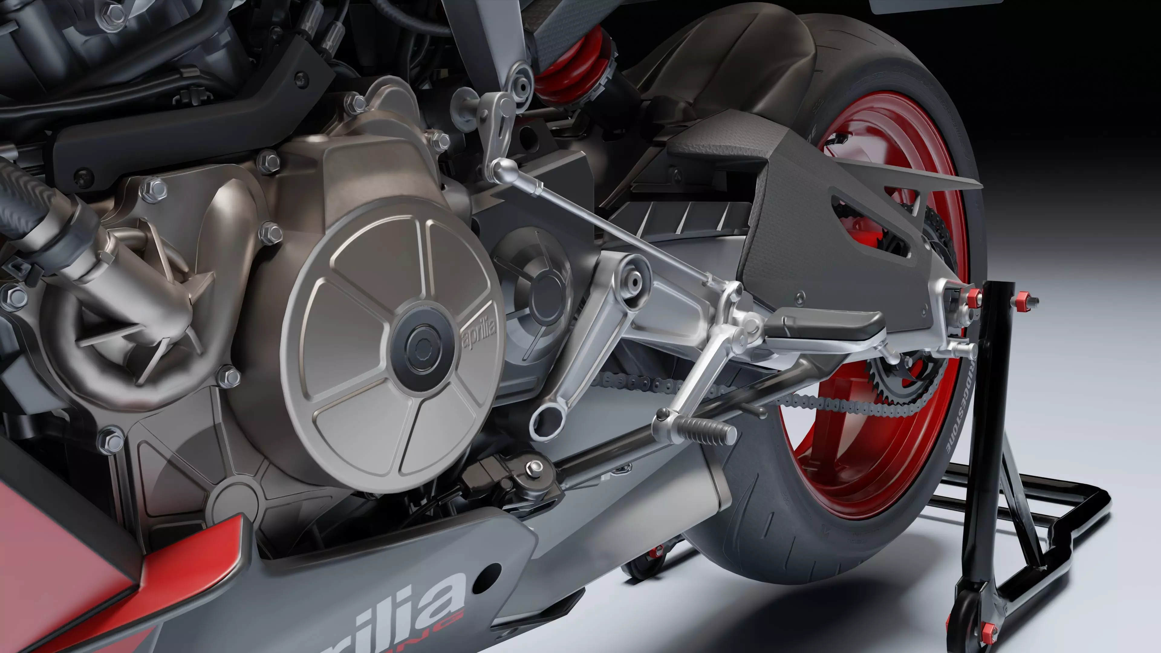 Aprilia Tuono 660 2021 Low-poly 3D model_26