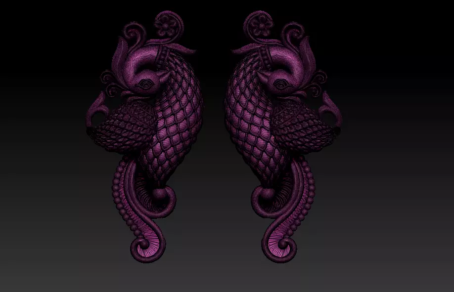 peacock 3D print model 3D print model 3D print model_21