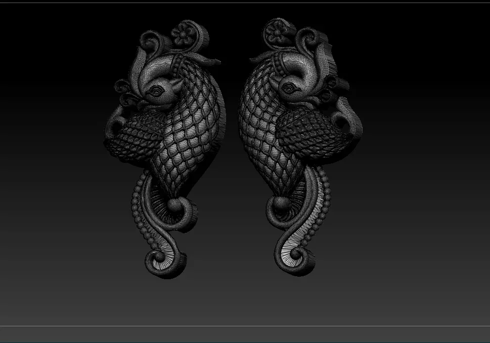 peacock 3D print model 3D print model 3D print model_26