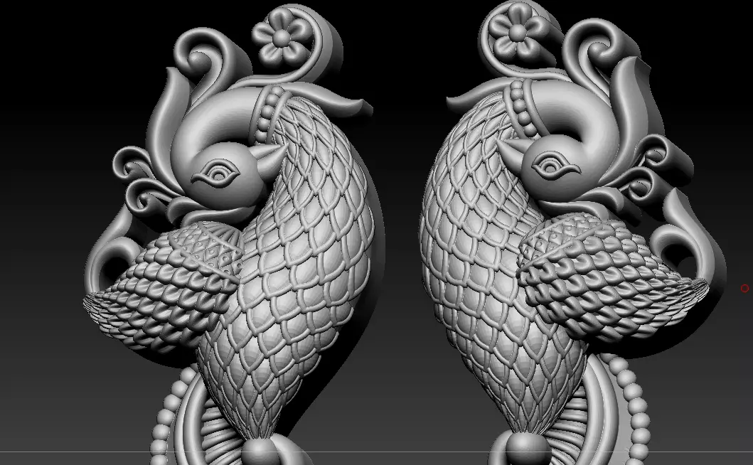 peacock 3D print model 3D print model 3D print model_22