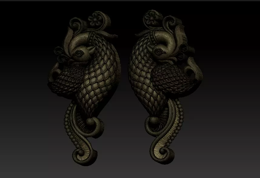 peacock 3D print model 3D print model 3D print model_6