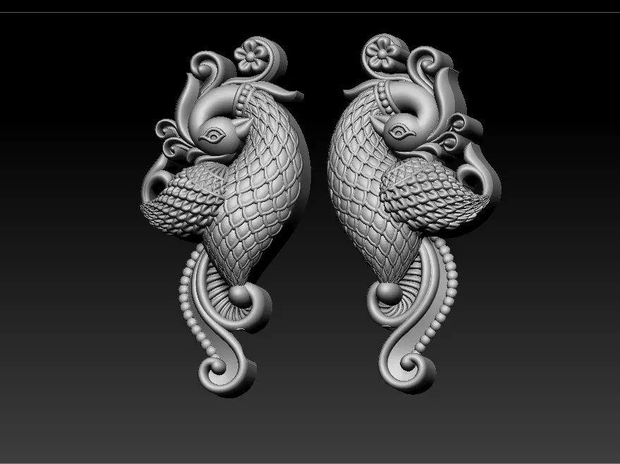 peacock 3D print model 3D print model 3D print model_18