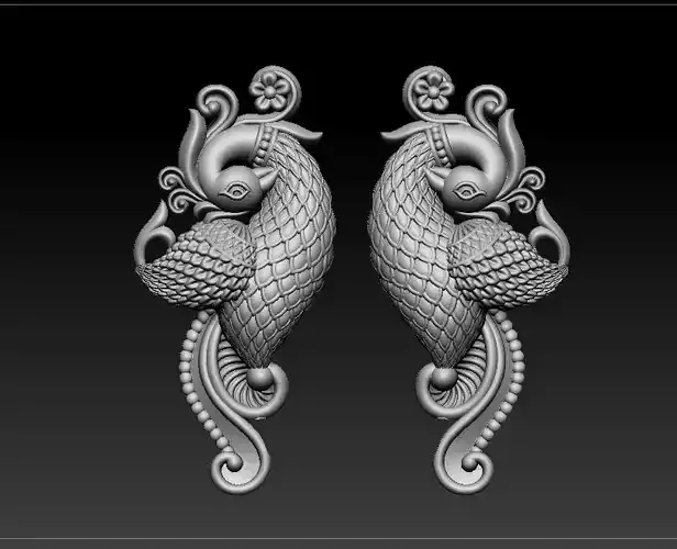 peacock 3D print model 3D print model