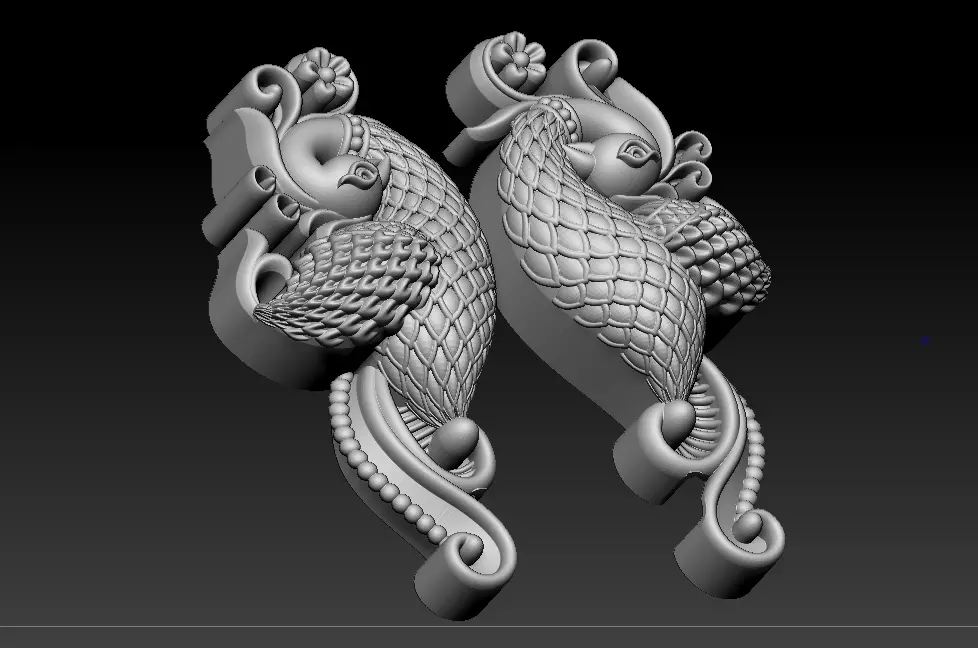 peacock 3D print model 3D print model 3D print model_20