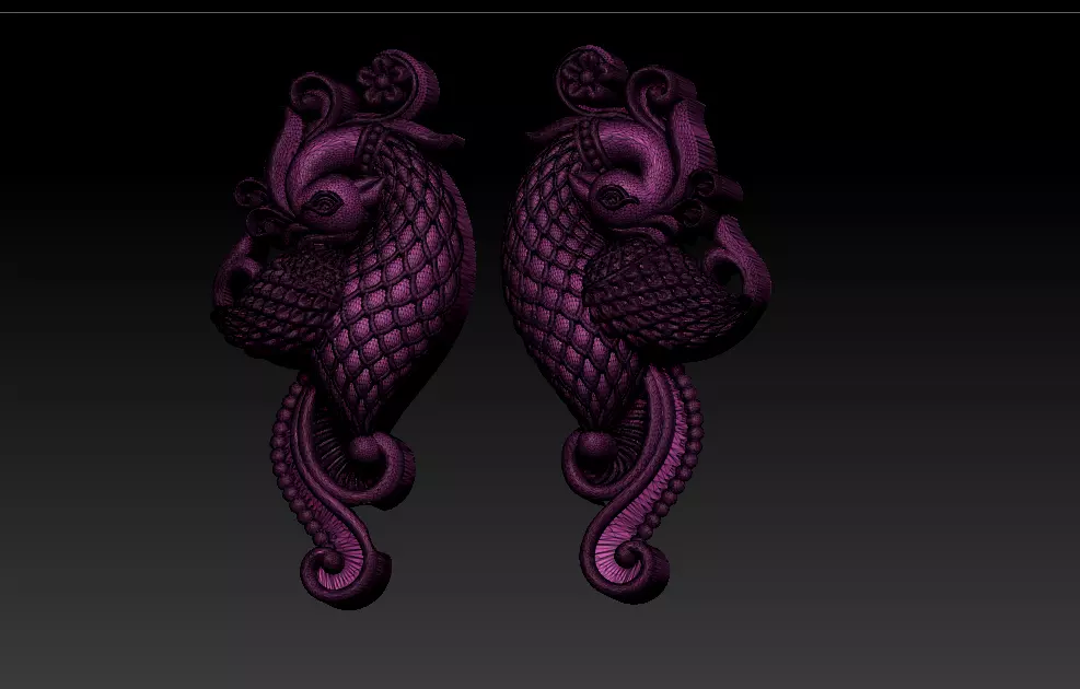 peacock 3D print model 3D print model 3D print model_19