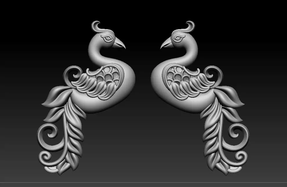 peacock 3D print model Free 3D print model_3