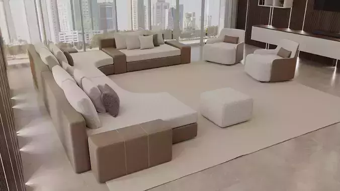MODERN ITALIAN SOFA 3D MODEL