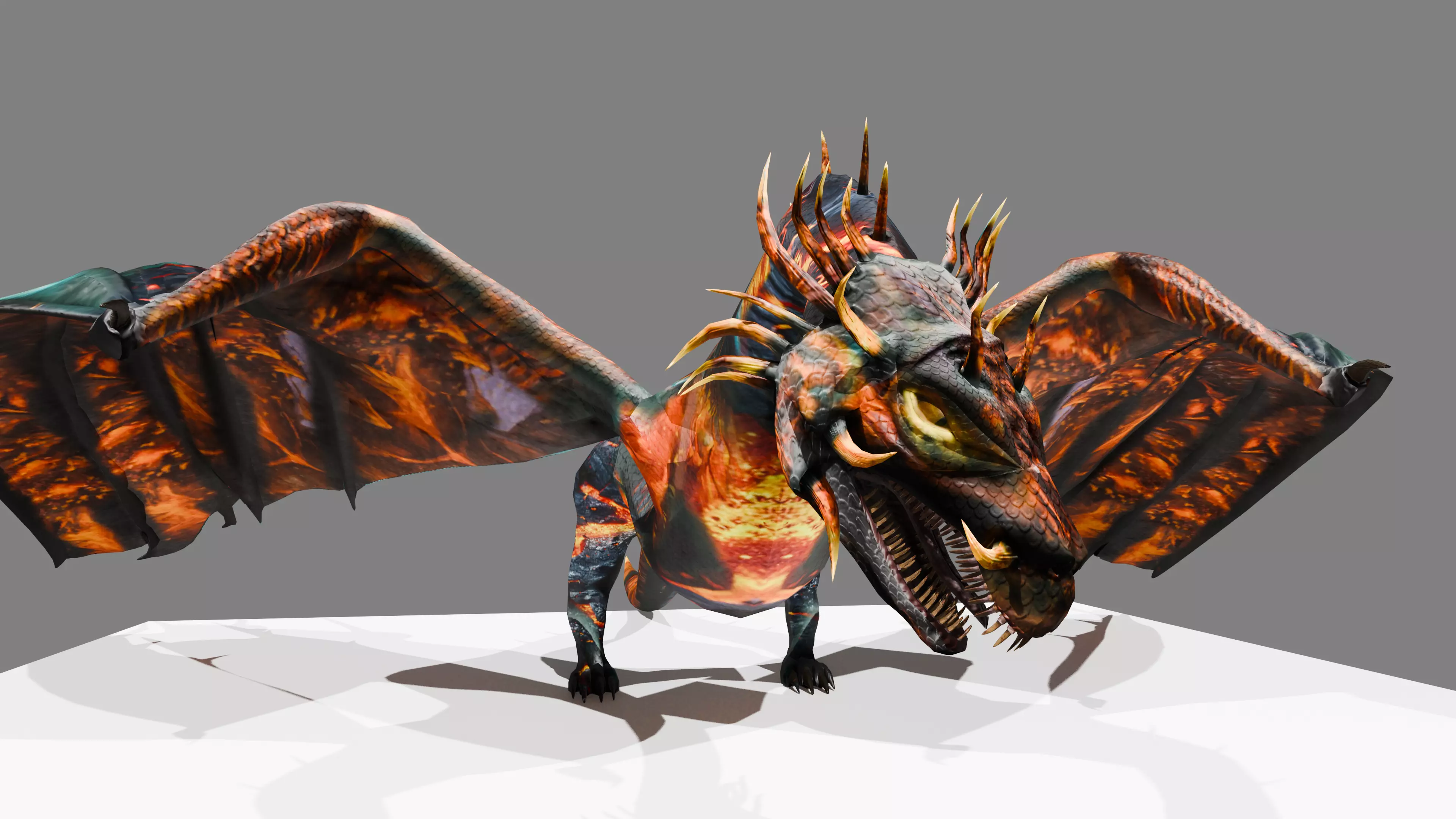 Dragon Low-poly 3D model_3