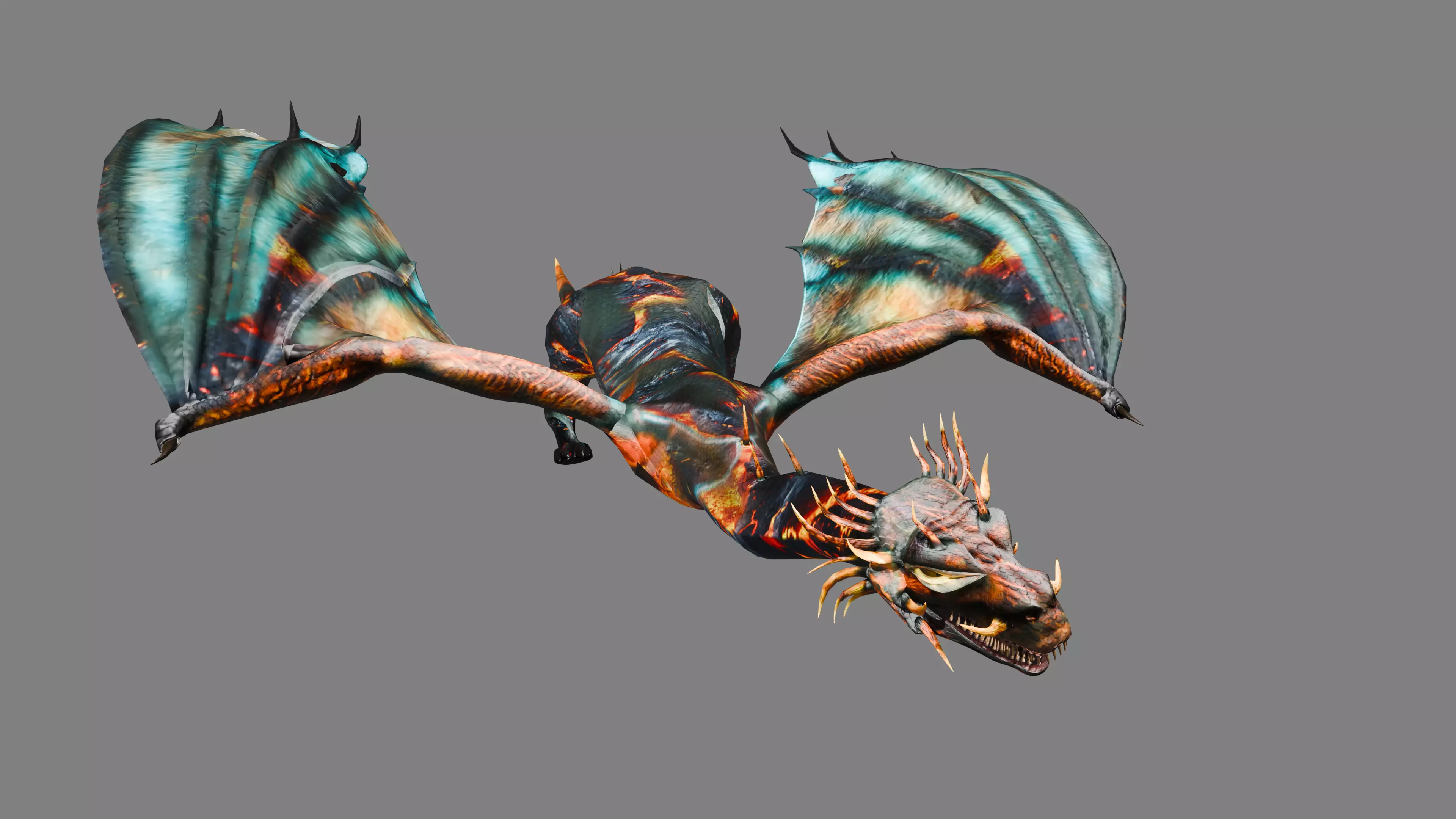 Dragon Low-poly 3D model_5