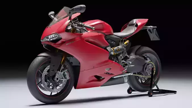 Ducati 1299 Panigale S 2017 Low-poly 3D model