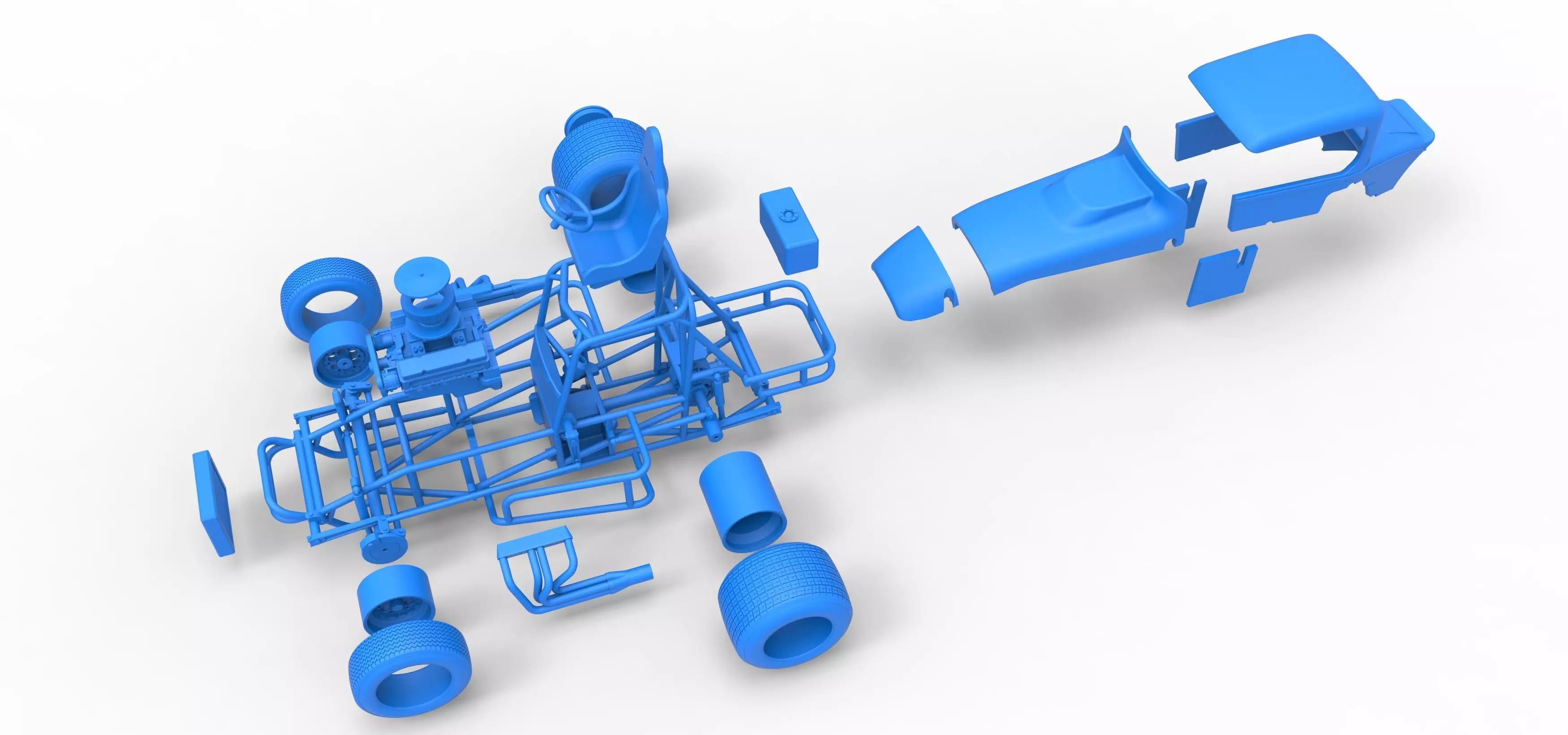 Vintage Sprint car Version 2 Scale 1 to 25 3D print model_56