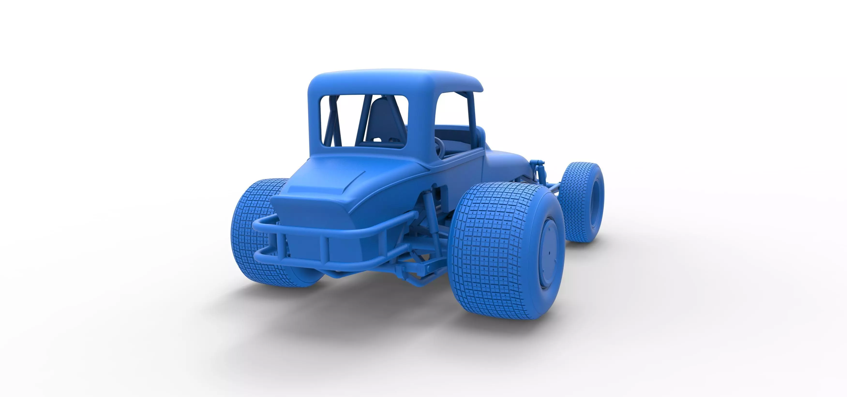 Vintage Sprint car Version 2 Scale 1 to 25 3D print model_45