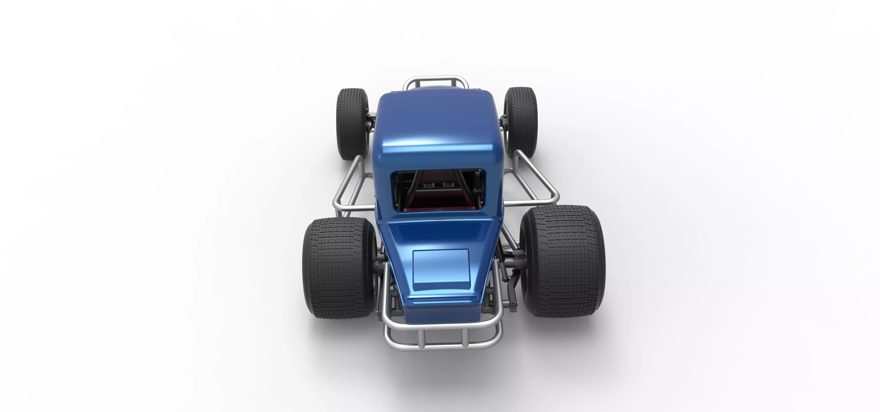 Vintage Sprint car Version 2 Scale 1 to 25 3D print model_17
