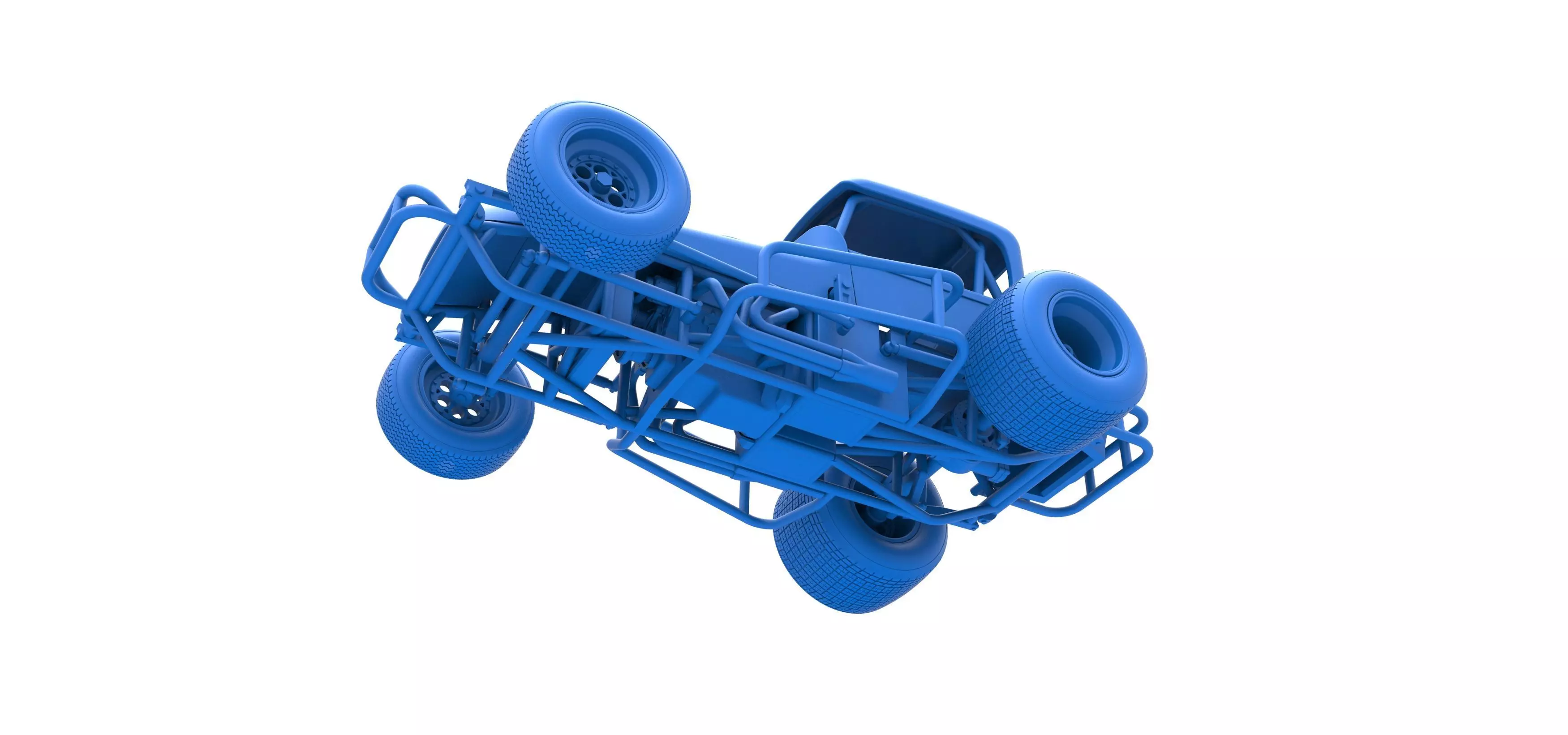 Vintage Sprint car Version 2 Scale 1 to 25 3D print model_30