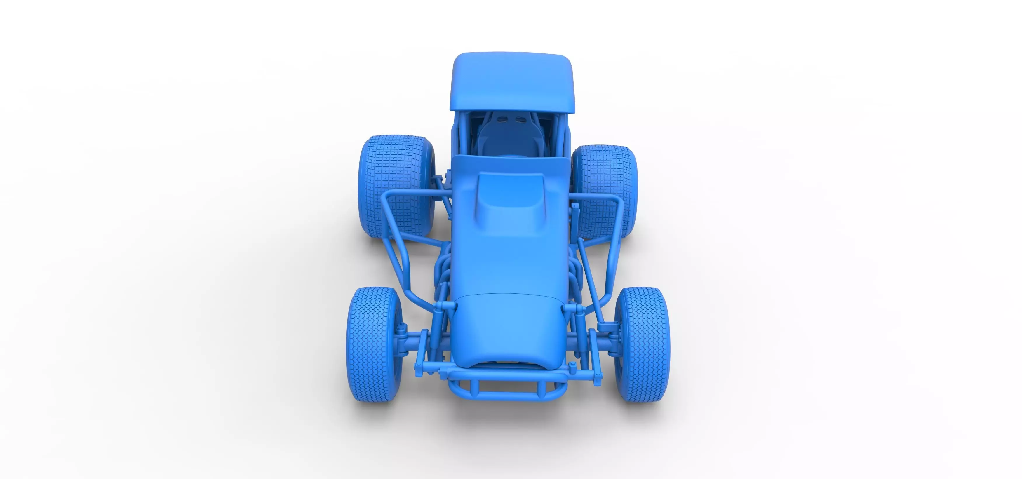 Vintage Sprint car Version 2 Scale 1 to 25 3D print model_35