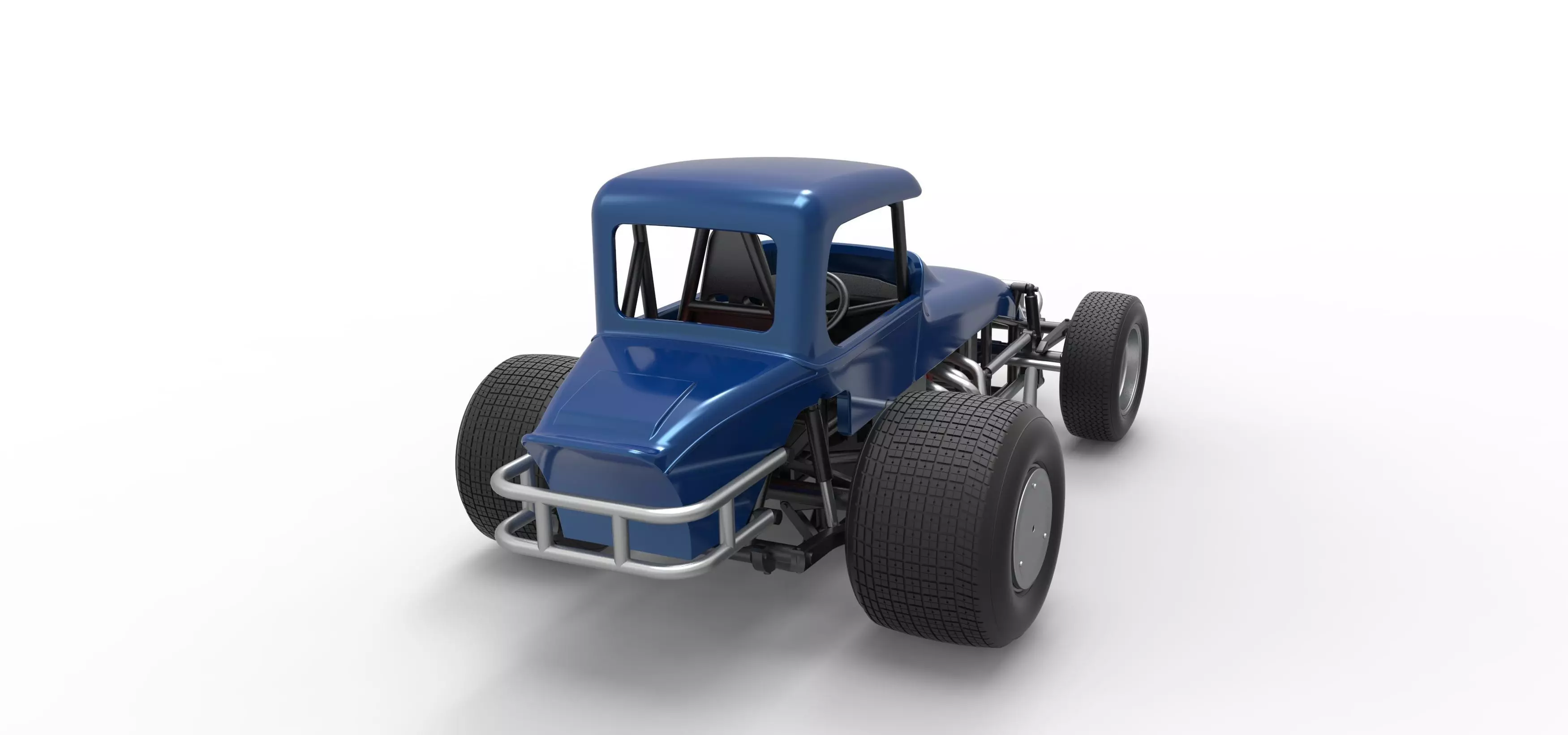 Vintage Sprint car Version 2 Scale 1 to 25 3D print model_18
