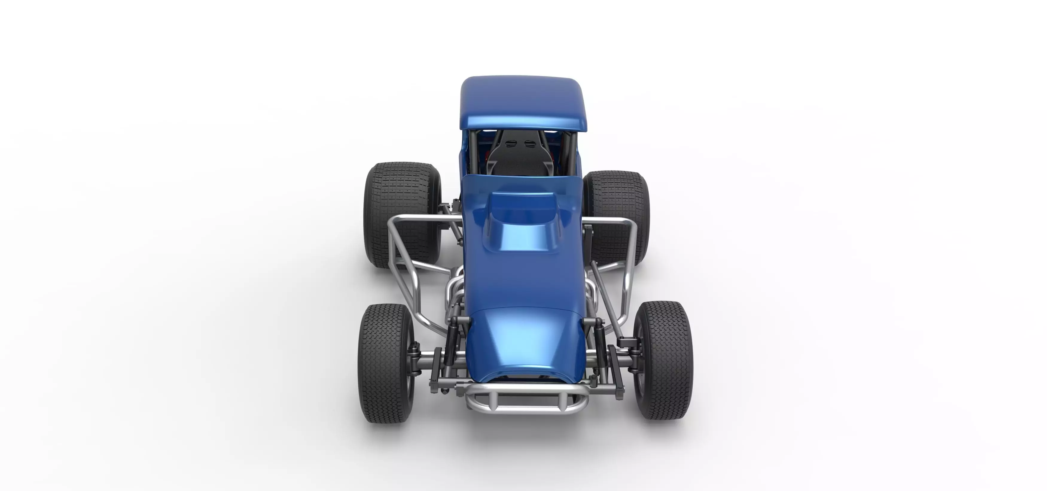 Vintage Sprint car Version 2 Scale 1 to 25 3D print model_8