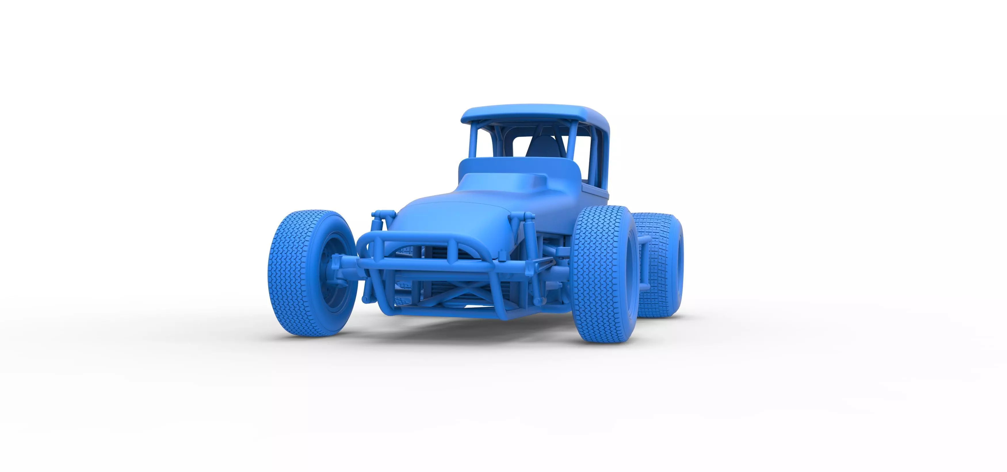 Vintage Sprint car Version 2 Scale 1 to 25 3D print model_33