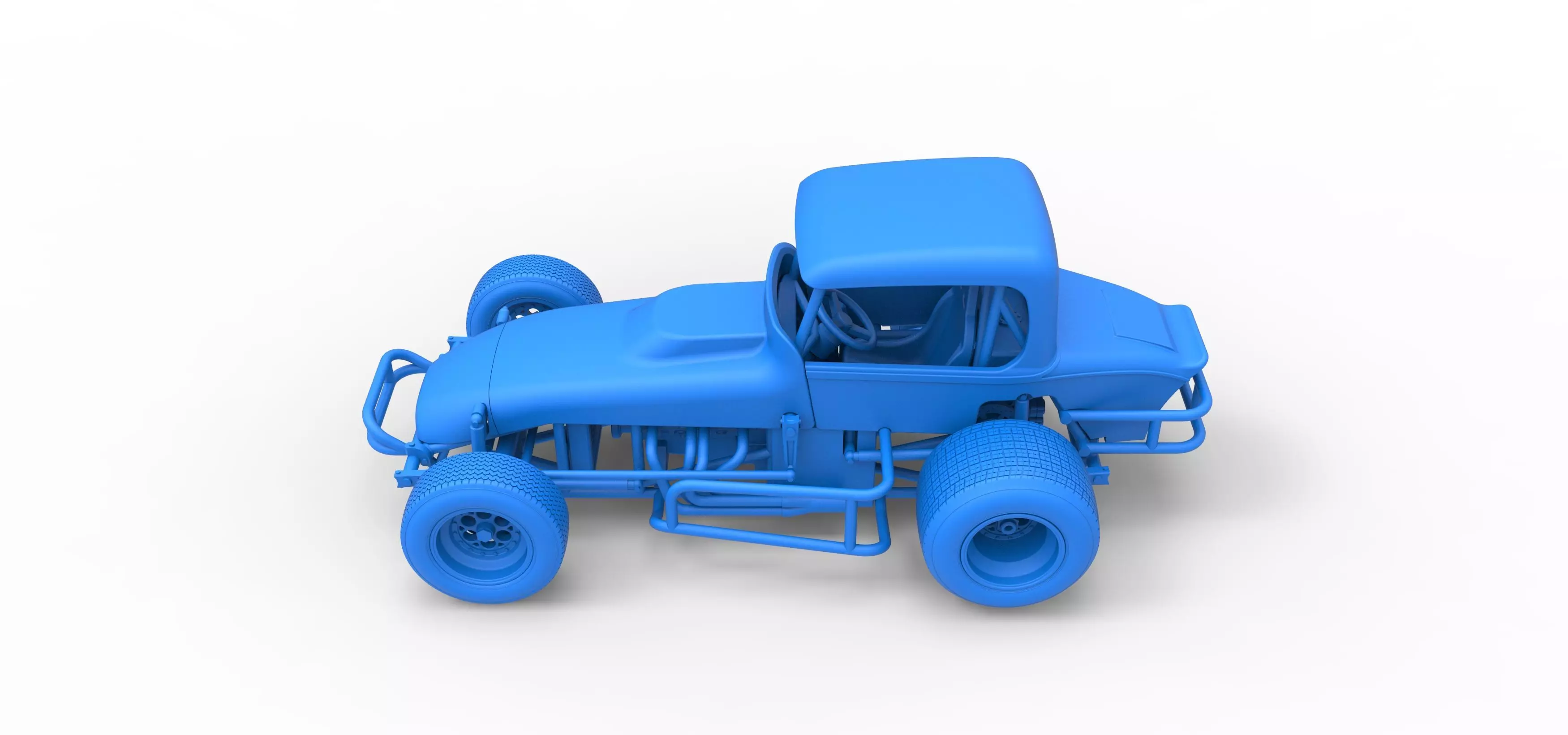 Vintage Sprint car Version 2 Scale 1 to 25 3D print model_37