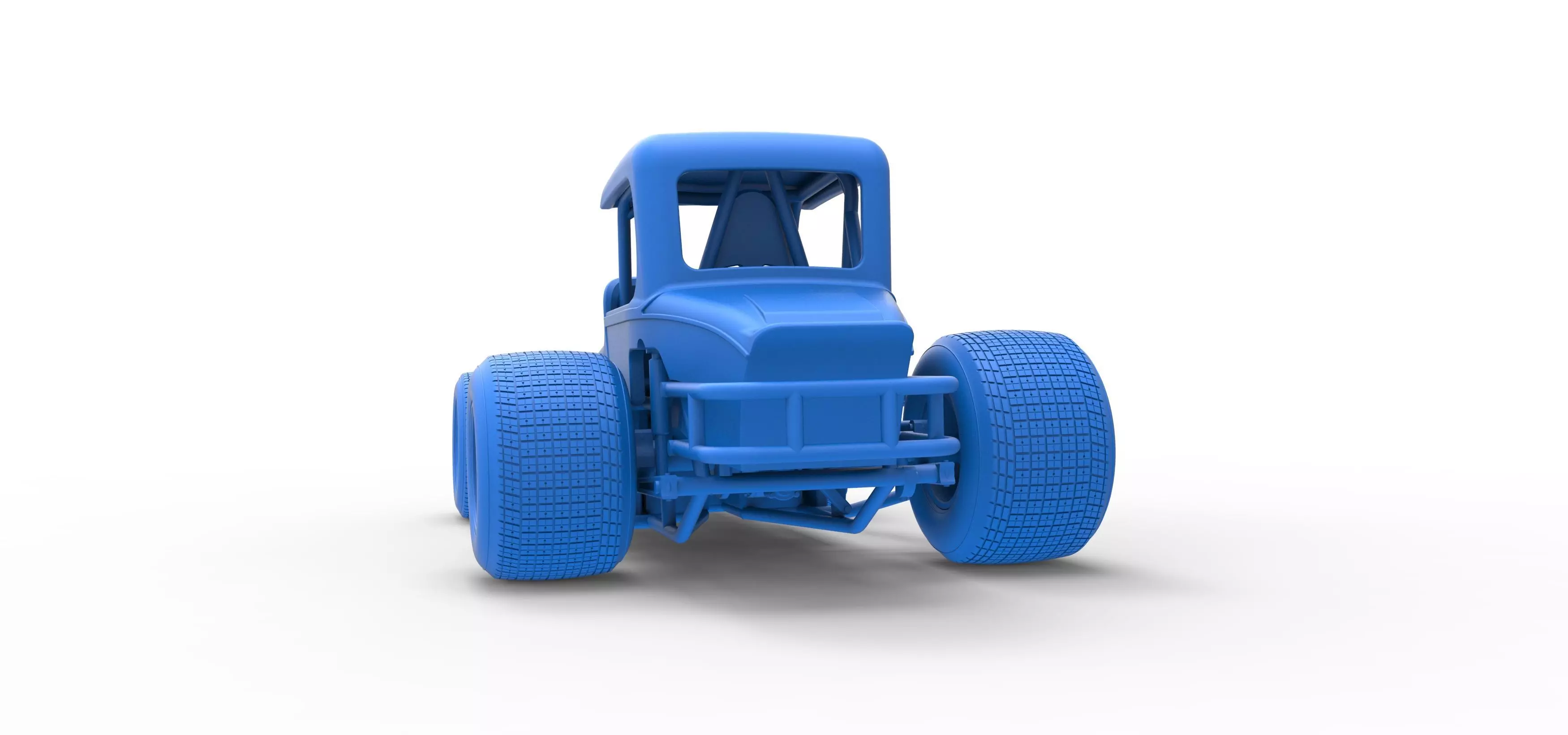 Vintage Sprint car Version 2 Scale 1 to 25 3D print model_42