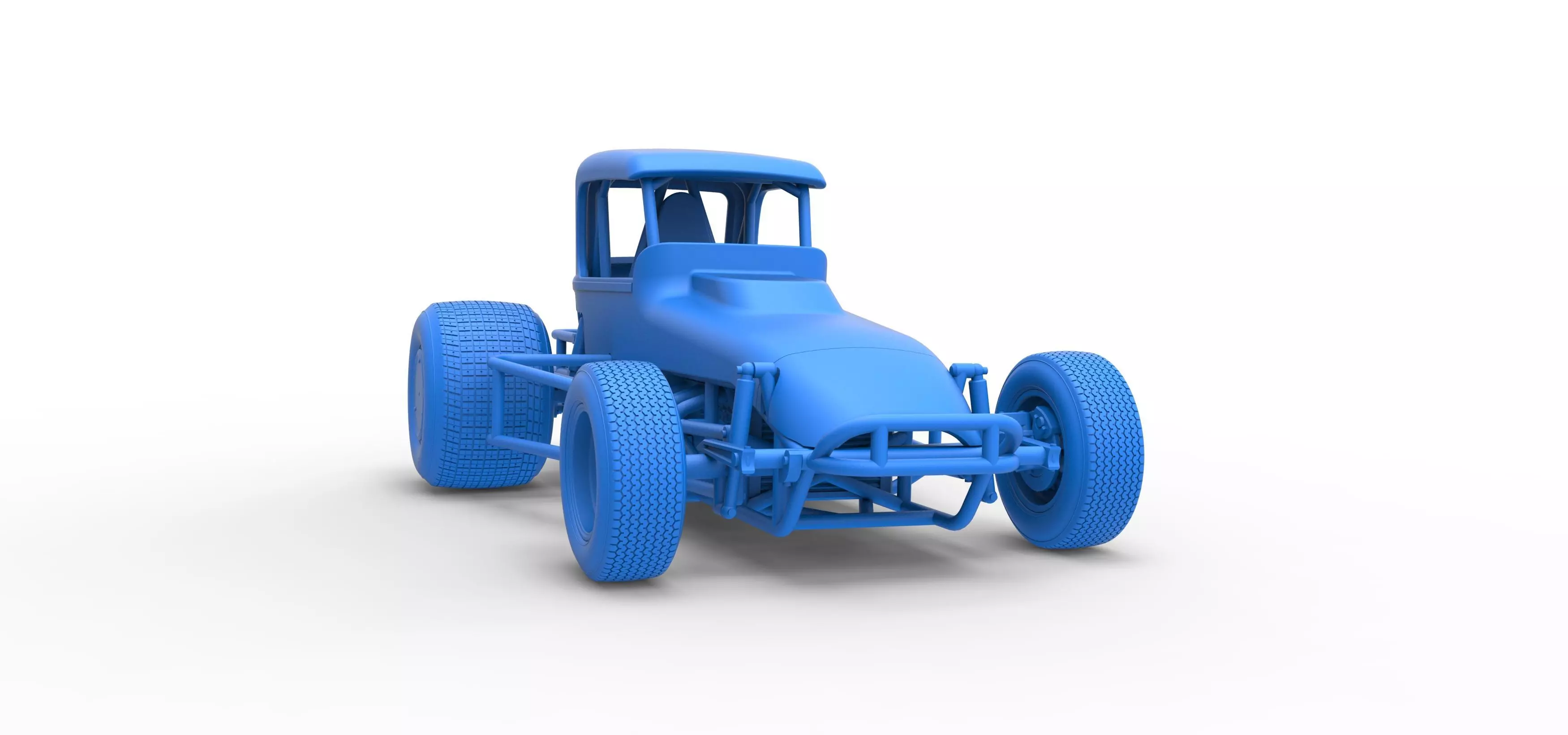 Vintage Sprint car Version 2 Scale 1 to 25 3D print model_54