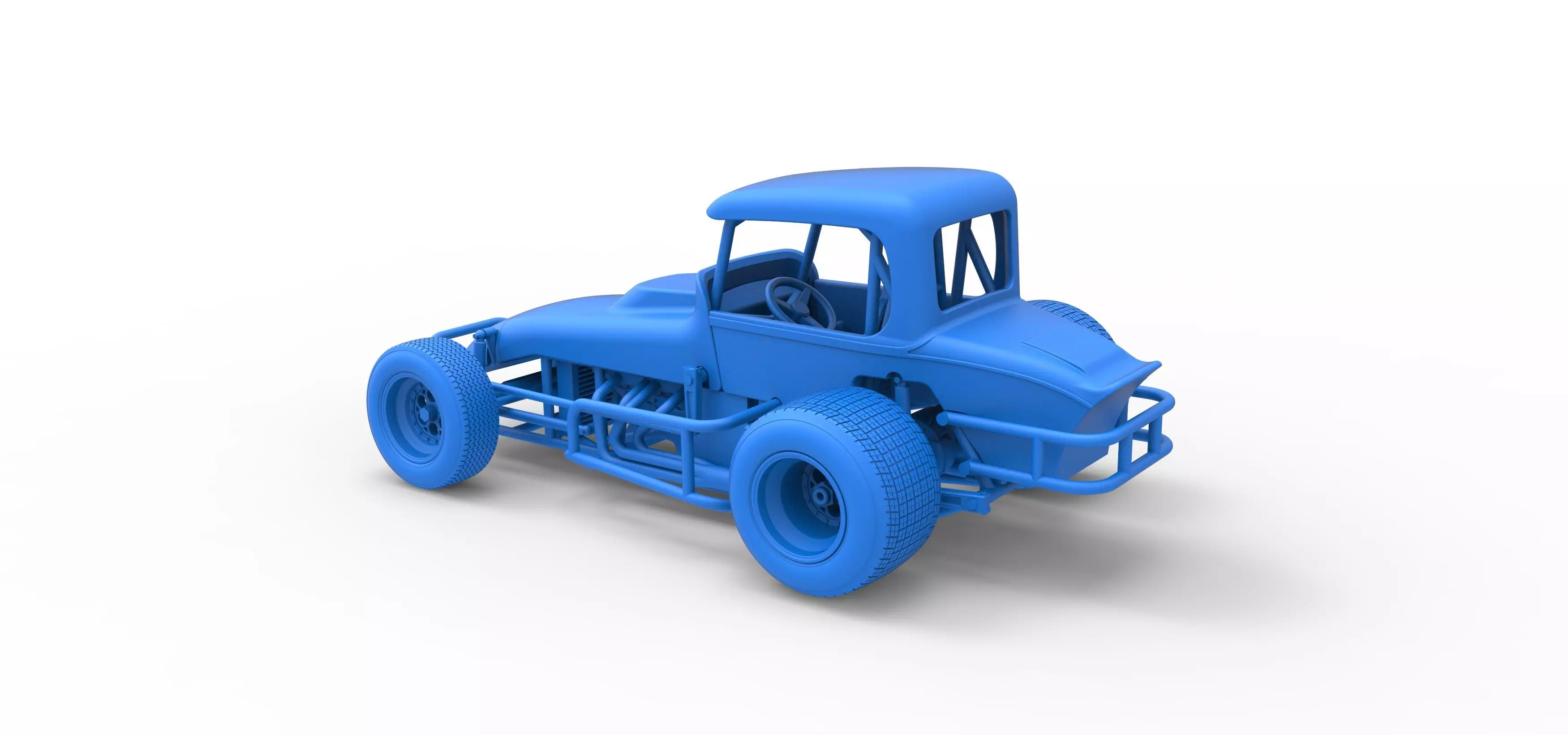 Vintage Sprint car Version 2 Scale 1 to 25 3D print model_39