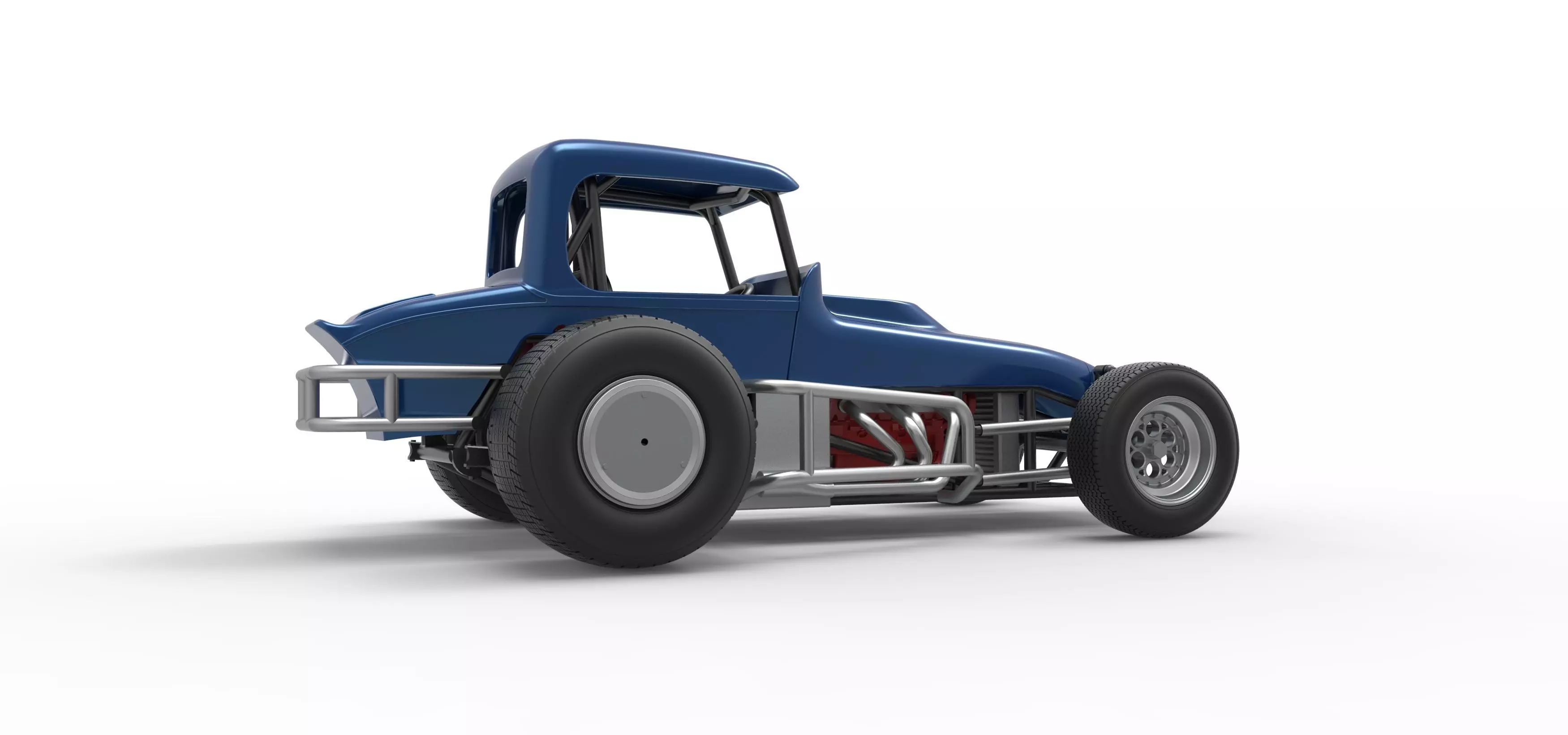 Vintage Sprint car Version 2 Scale 1 to 25 3D print model_21