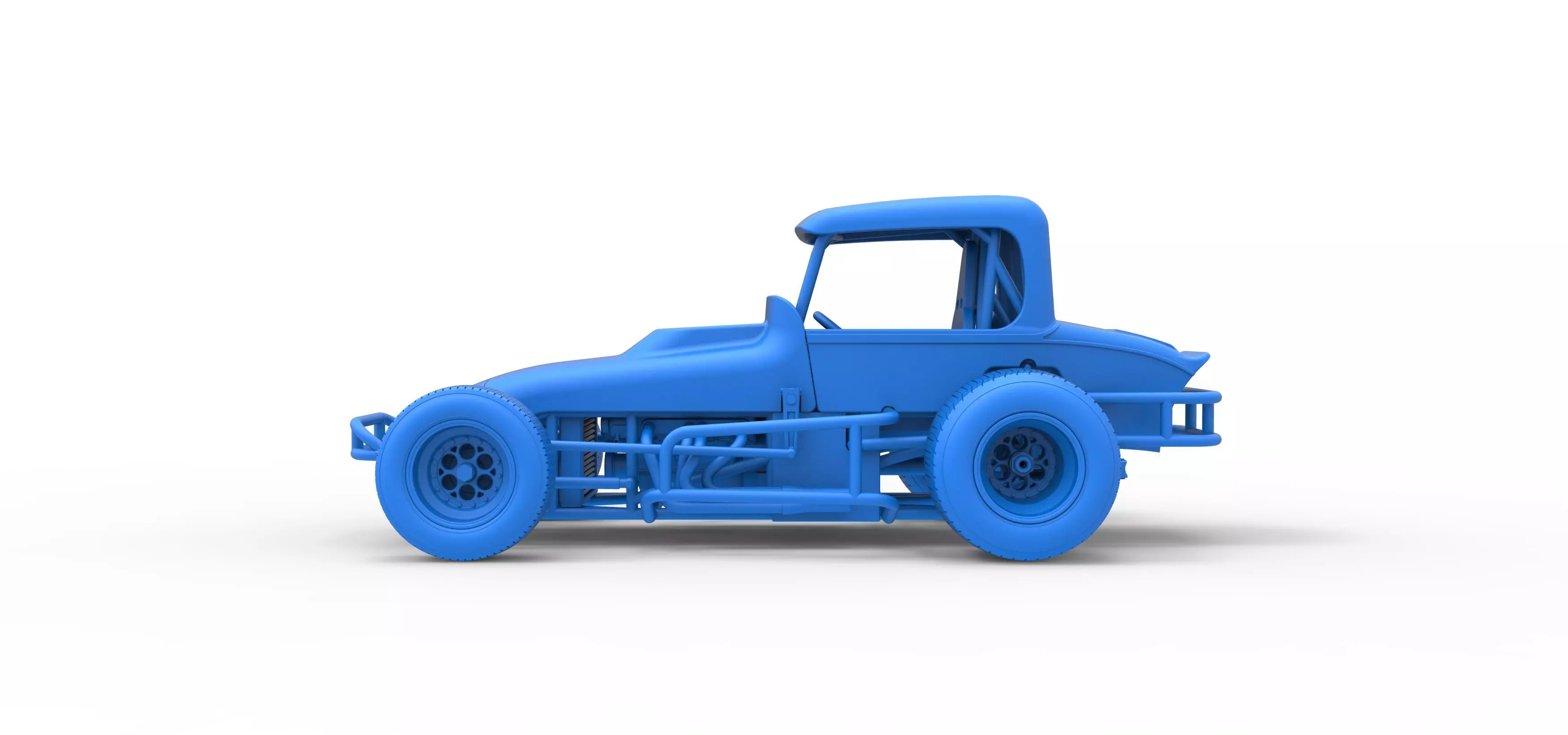 Vintage Sprint car Version 2 Scale 1 to 25 3D print model_36