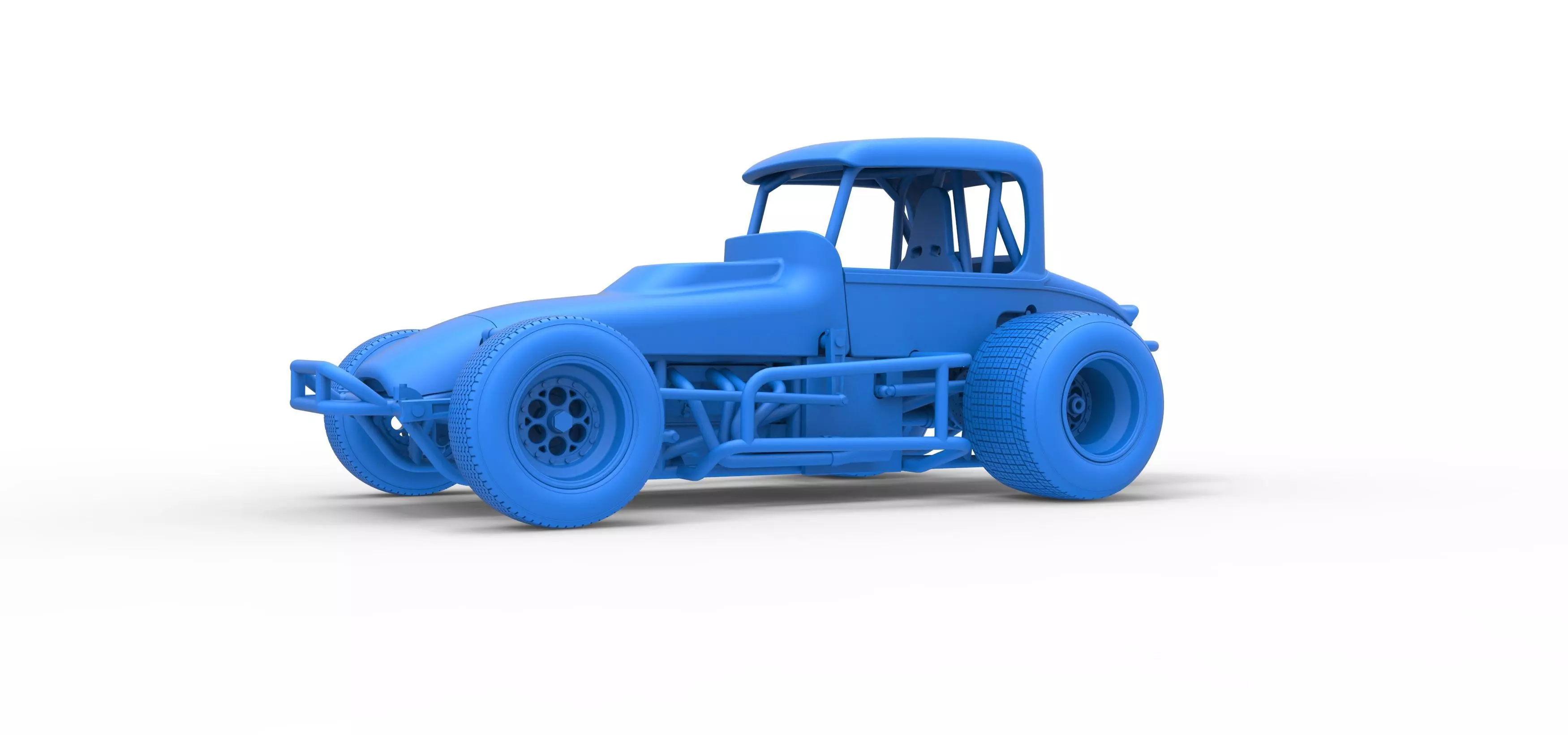 Vintage Sprint car Version 2 Scale 1 to 25 3D print model_29