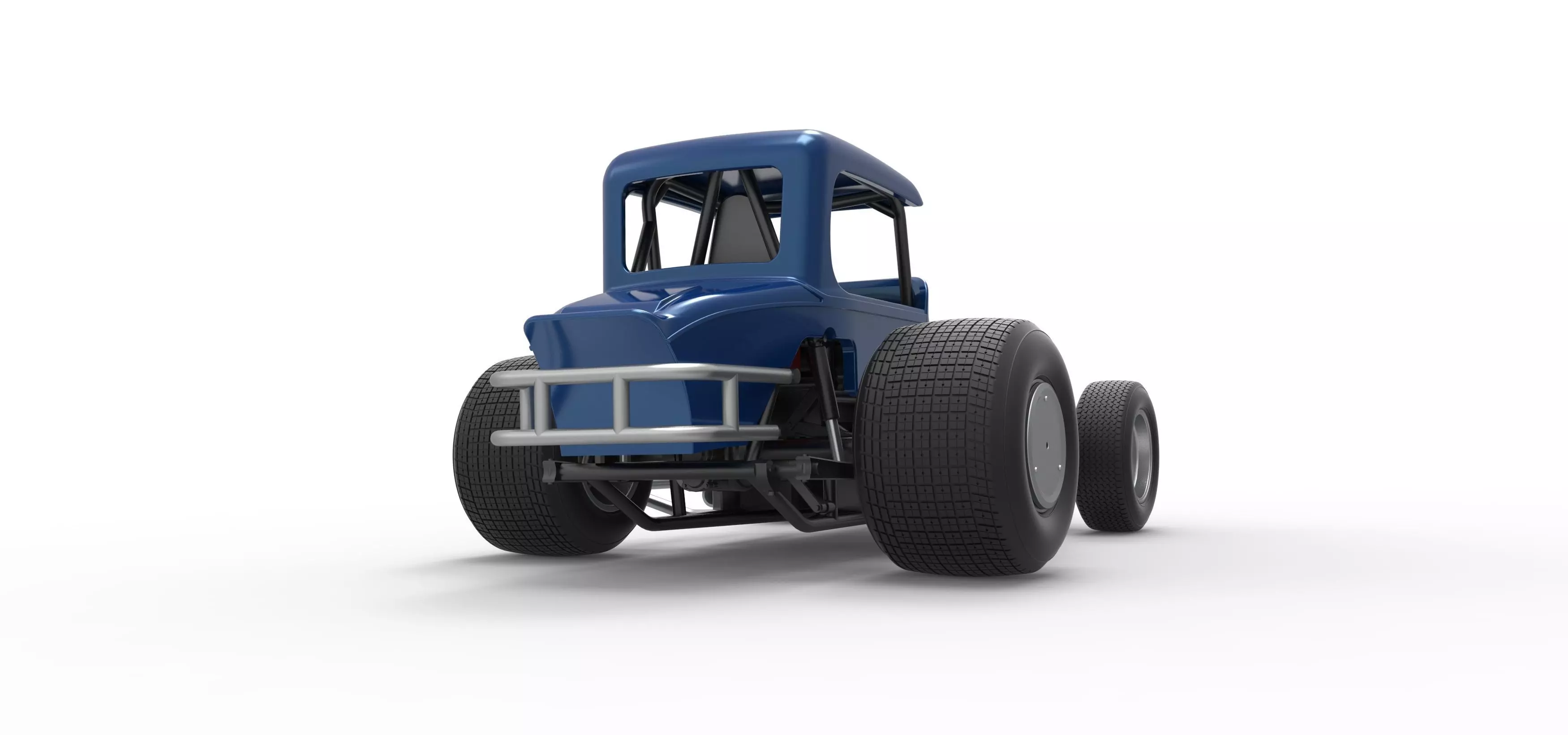 Vintage Sprint car Version 2 Scale 1 to 25 3D print model_19