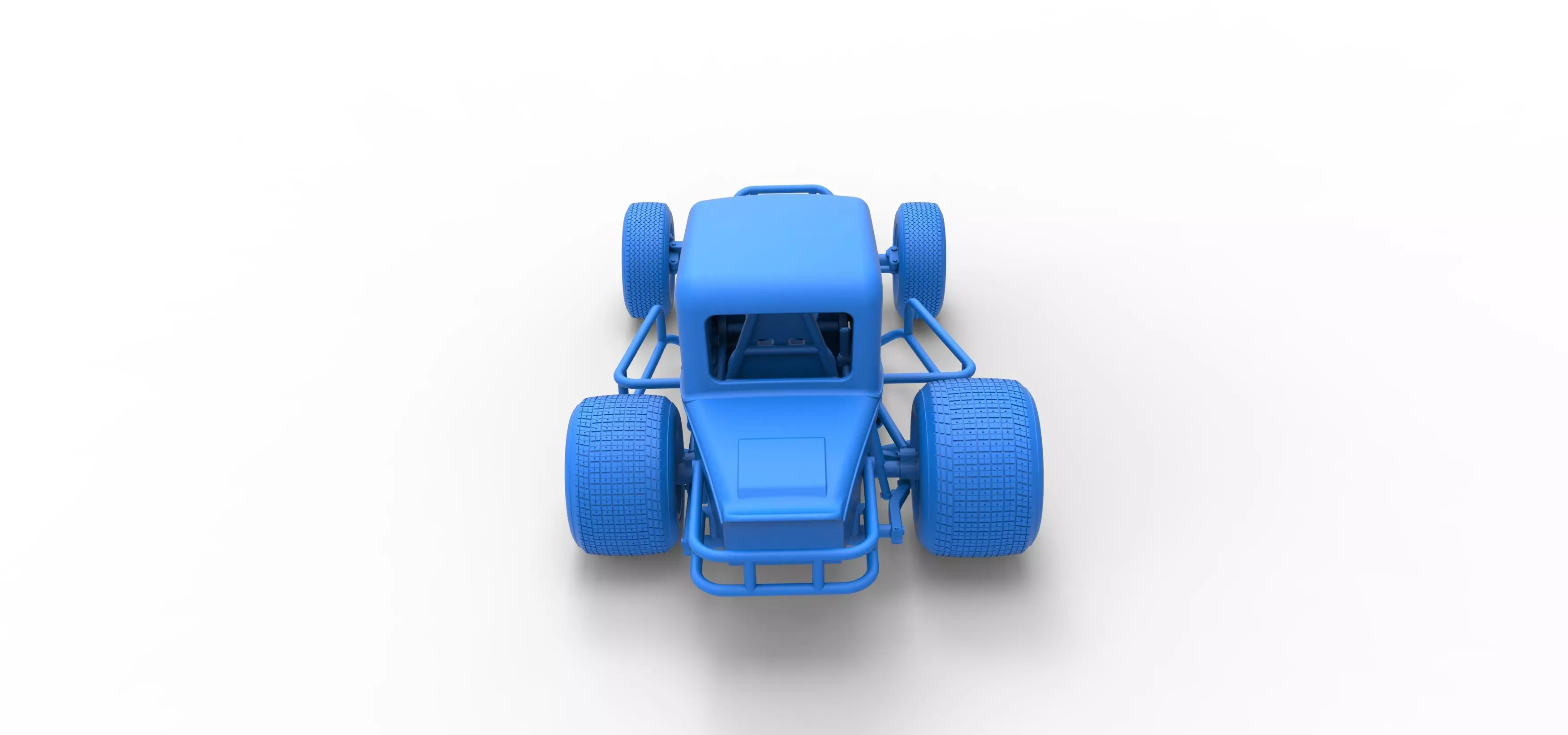 Vintage Sprint car Version 2 Scale 1 to 25 3D print model_44