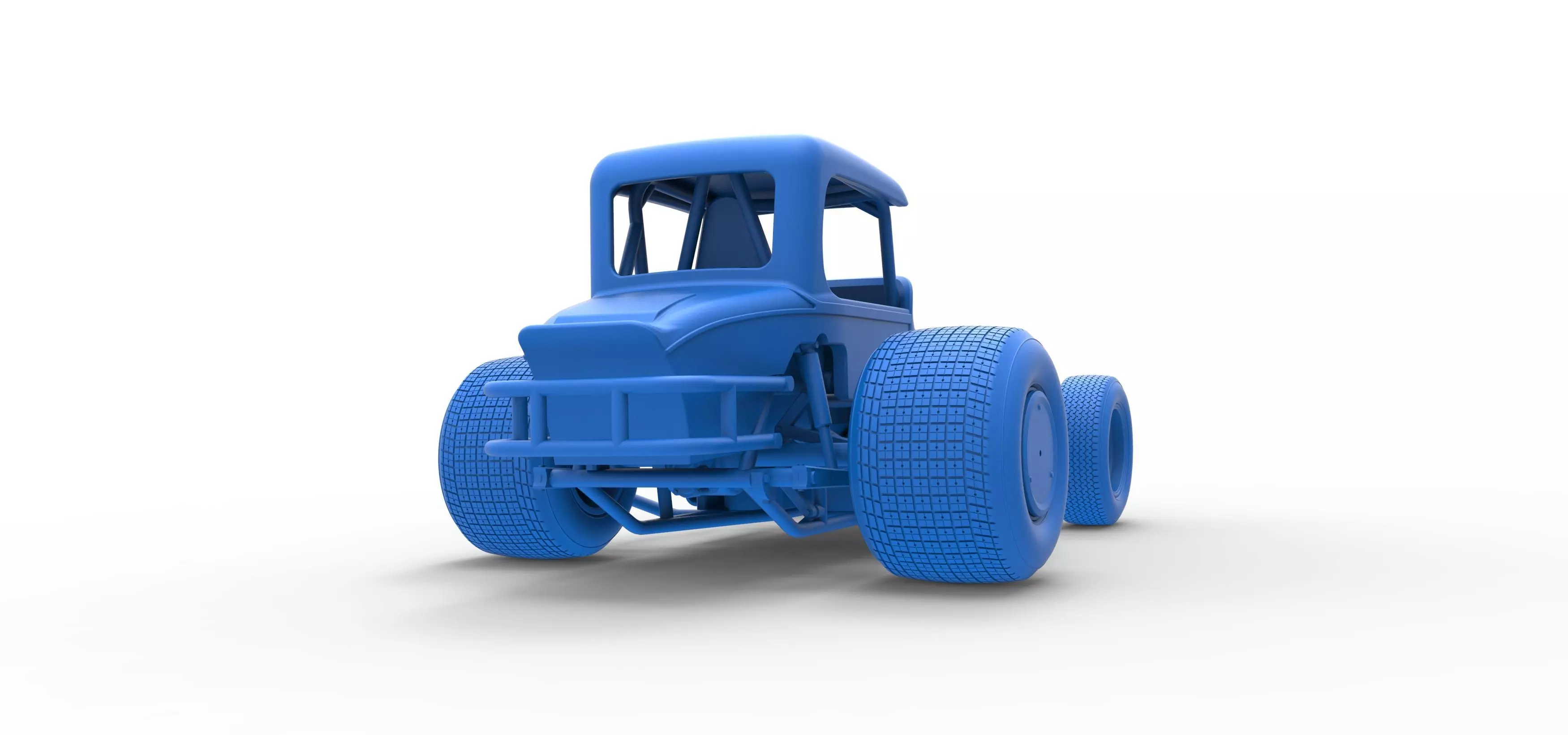 Vintage Sprint car Version 2 Scale 1 to 25 3D print model_46