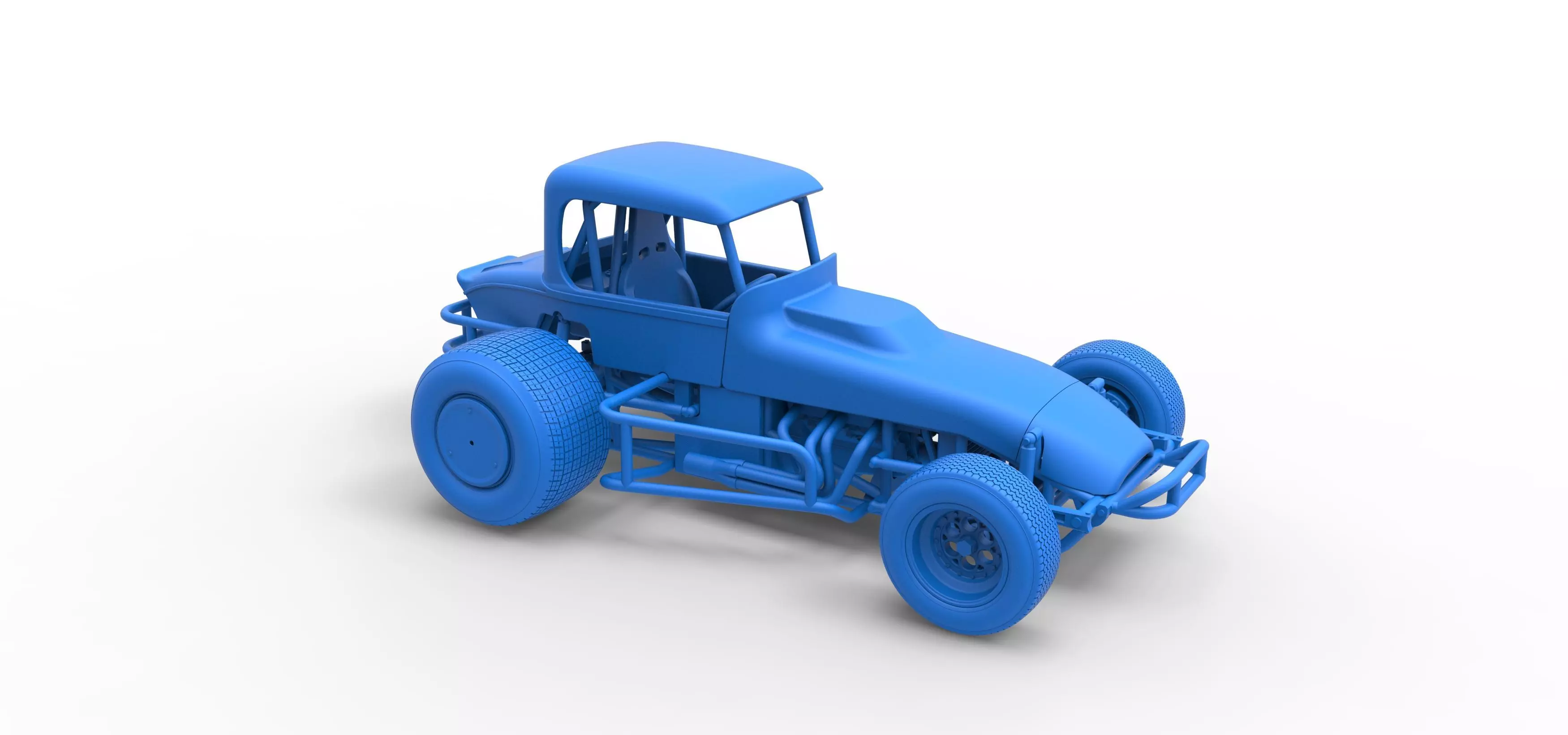 Vintage Sprint car Version 2 Scale 1 to 25 3D print model_51