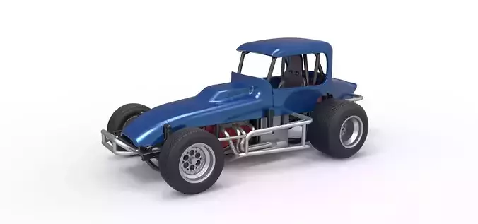 Vintage Sprint car Version 2 Scale 1 to 25