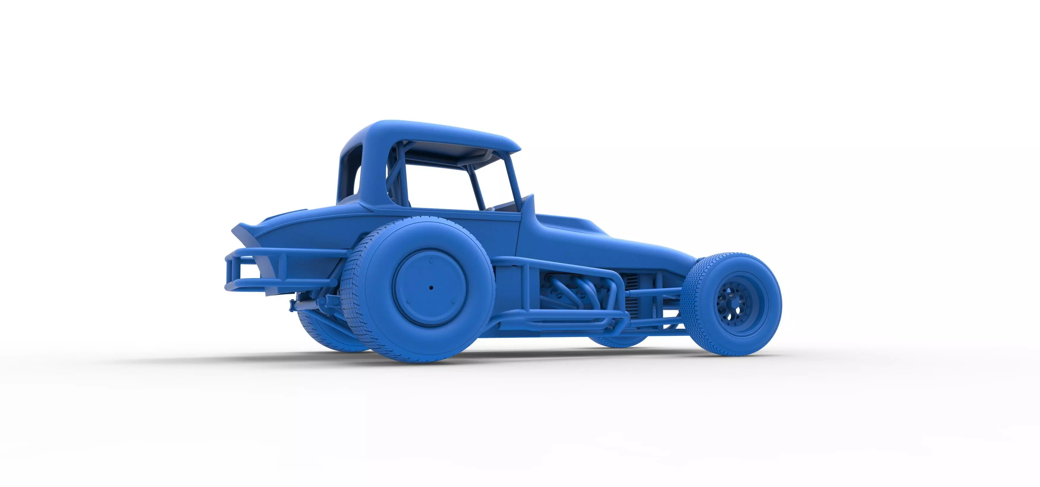 Vintage Sprint car Version 2 Scale 1 to 25 3D print model_48