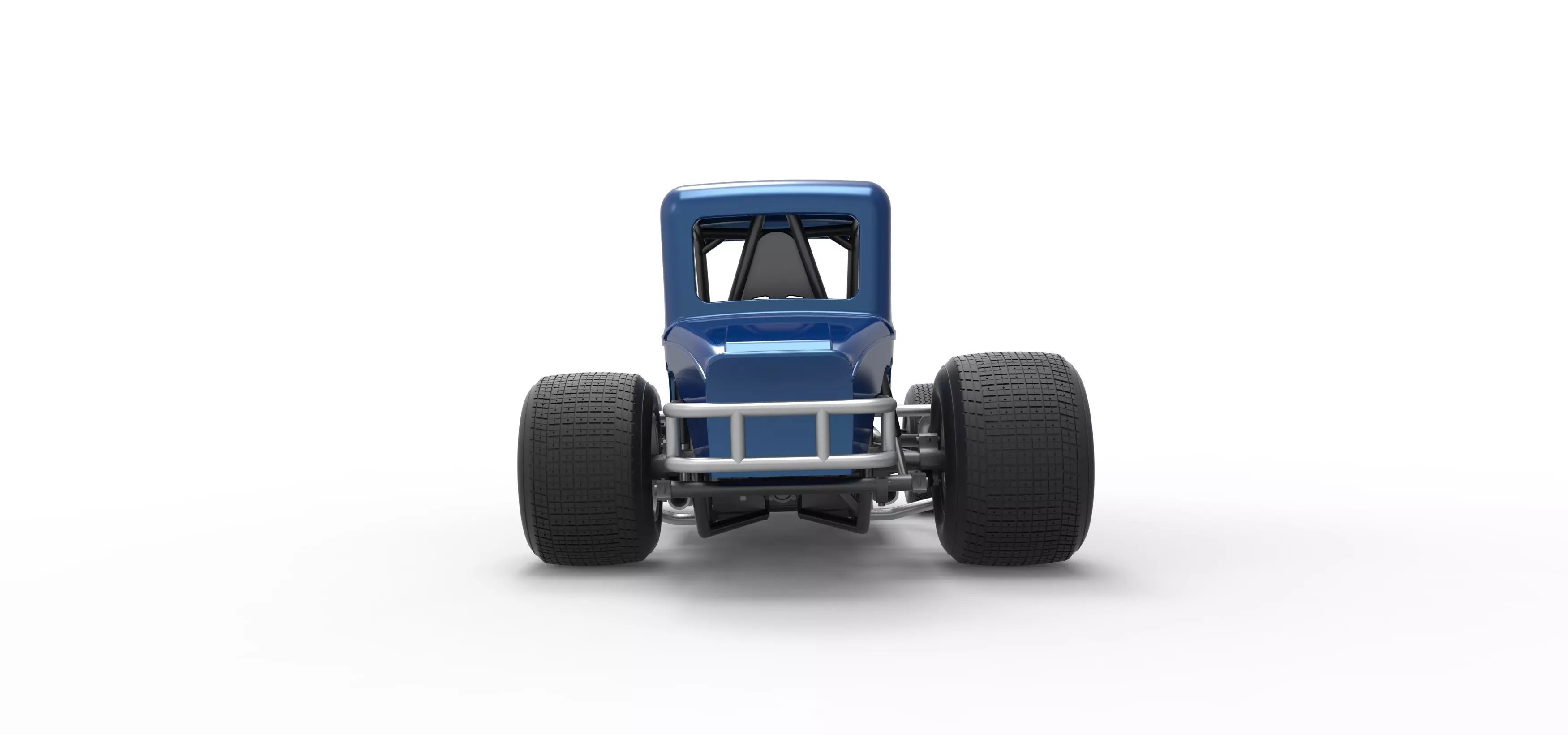 Vintage Sprint car Version 2 Scale 1 to 25 3D print model_16