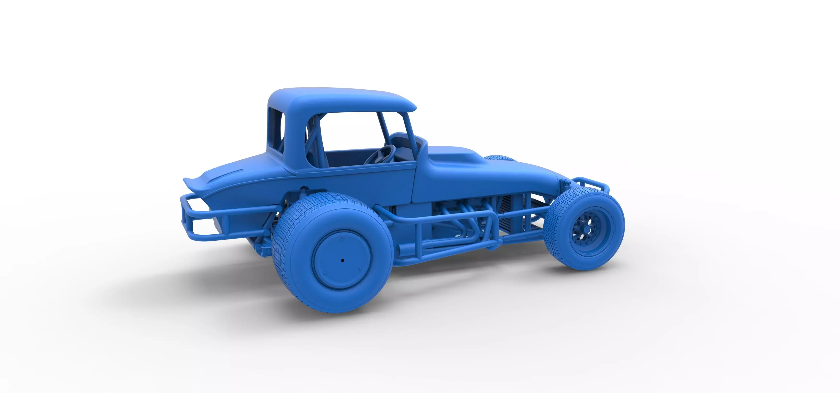 Vintage Sprint car Version 2 Scale 1 to 25 3D print model_47