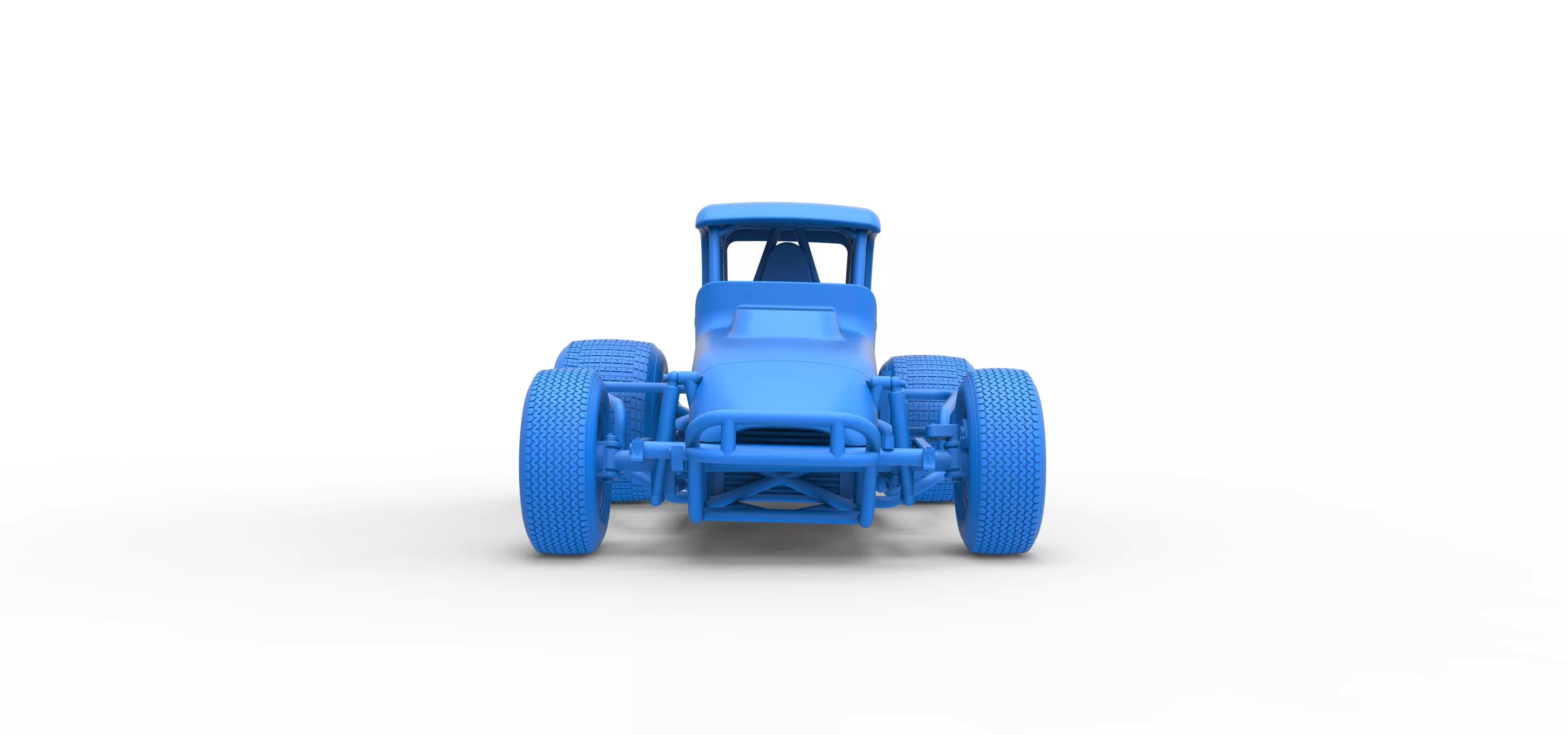 Vintage Sprint car Version 2 Scale 1 to 25 3D print model_34