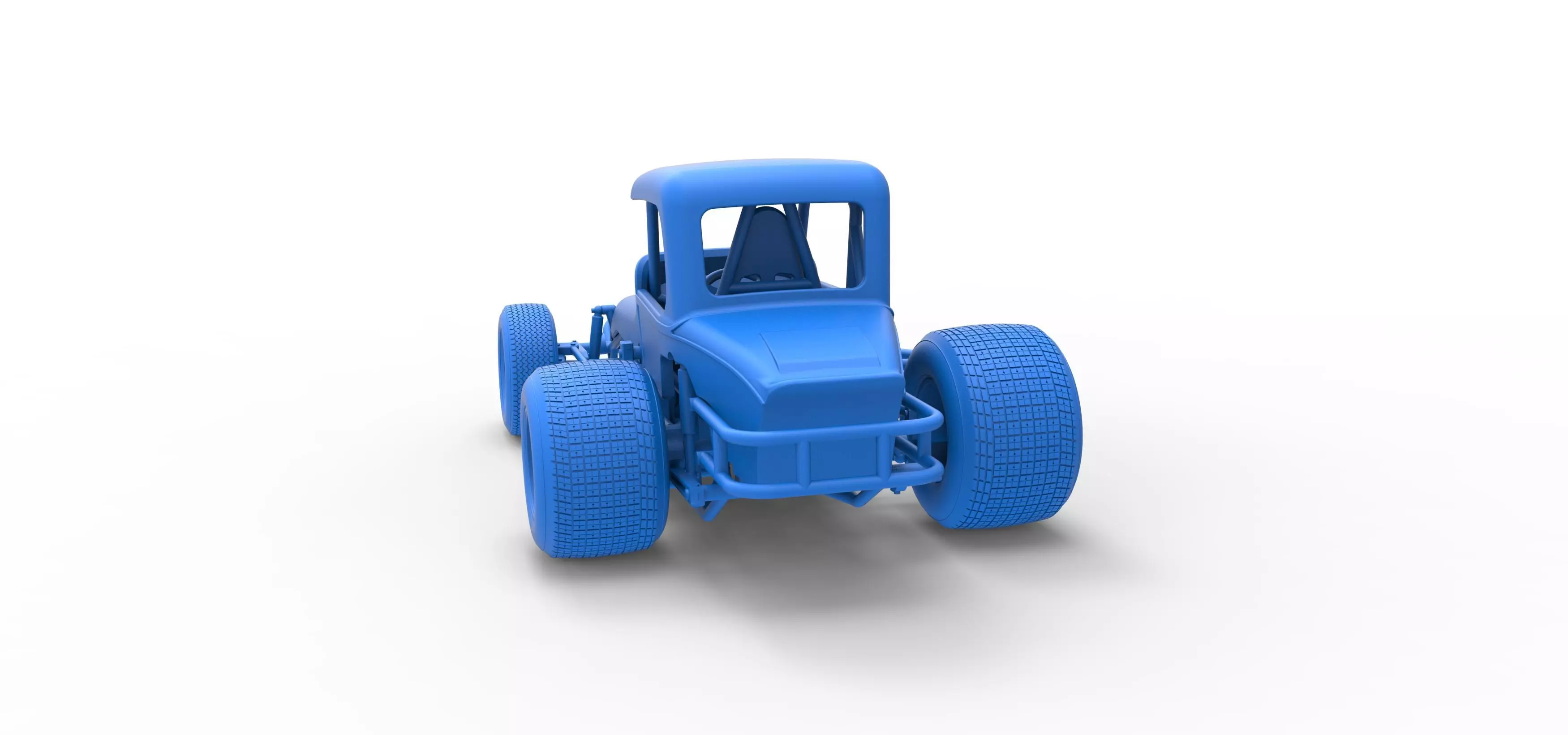 Vintage Sprint car Version 2 Scale 1 to 25 3D print model_41