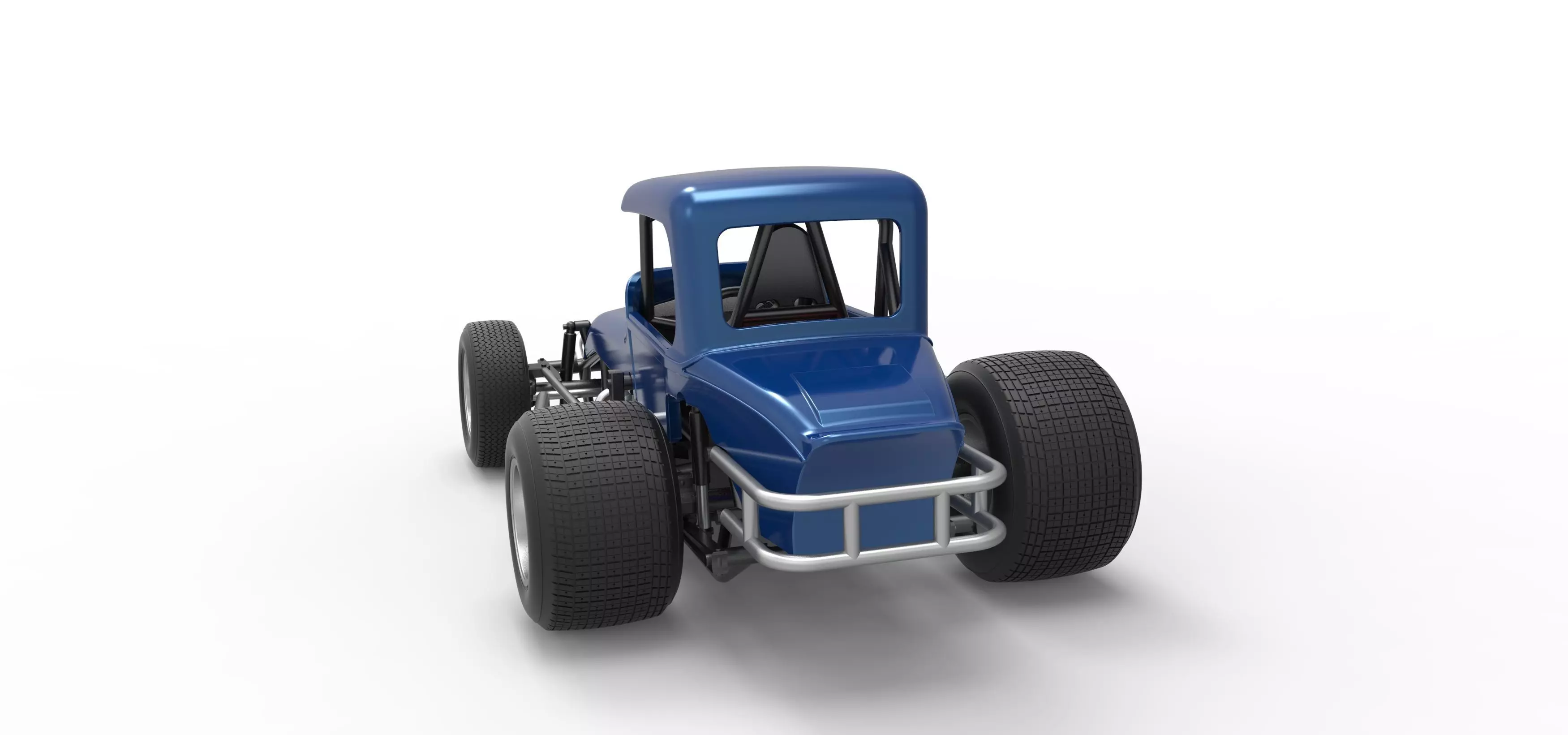 Vintage Sprint car Version 2 Scale 1 to 25 3D print model_14