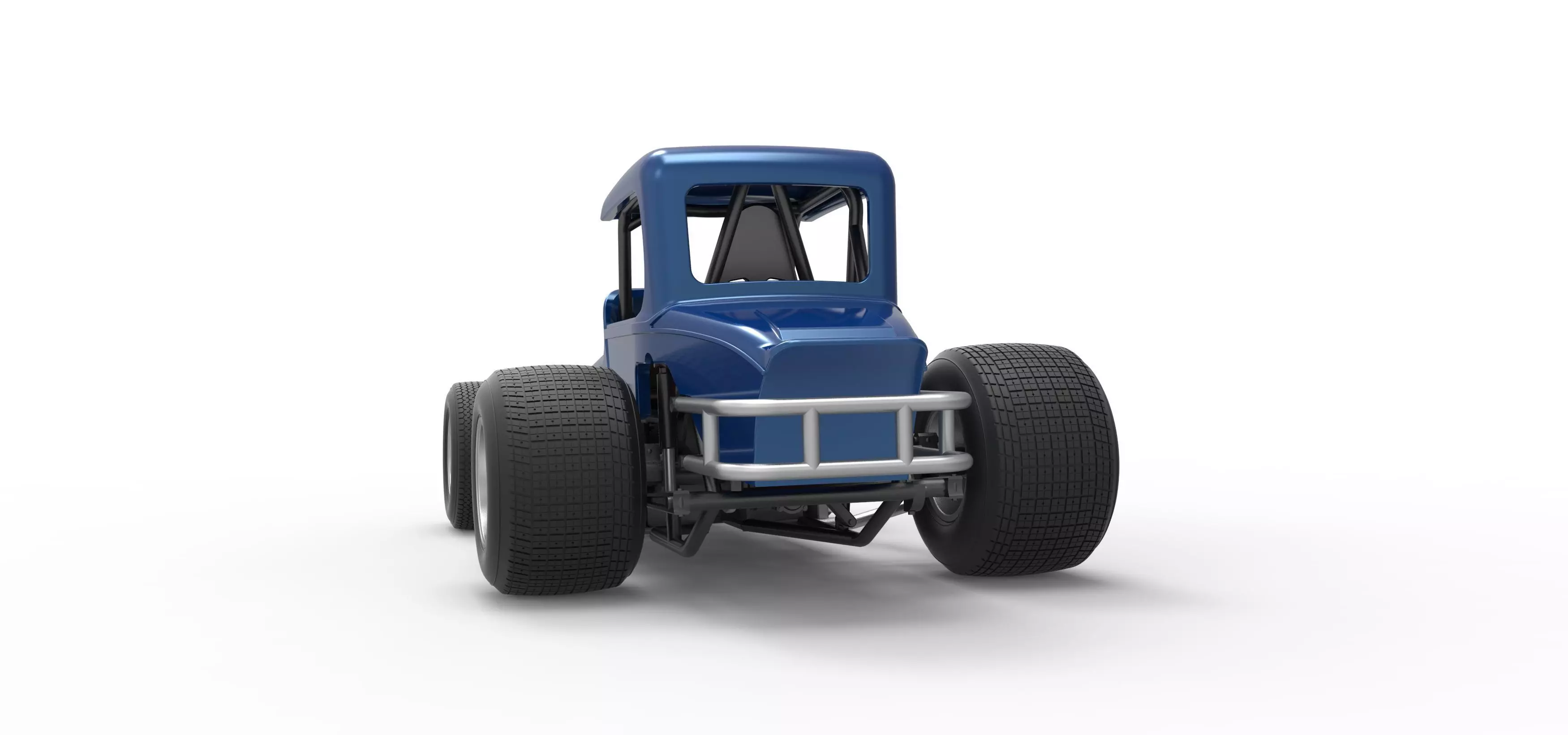 Vintage Sprint car Version 2 Scale 1 to 25 3D print model_15