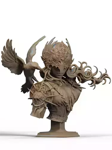 Lenora Queen of Crows Bust 3D Print