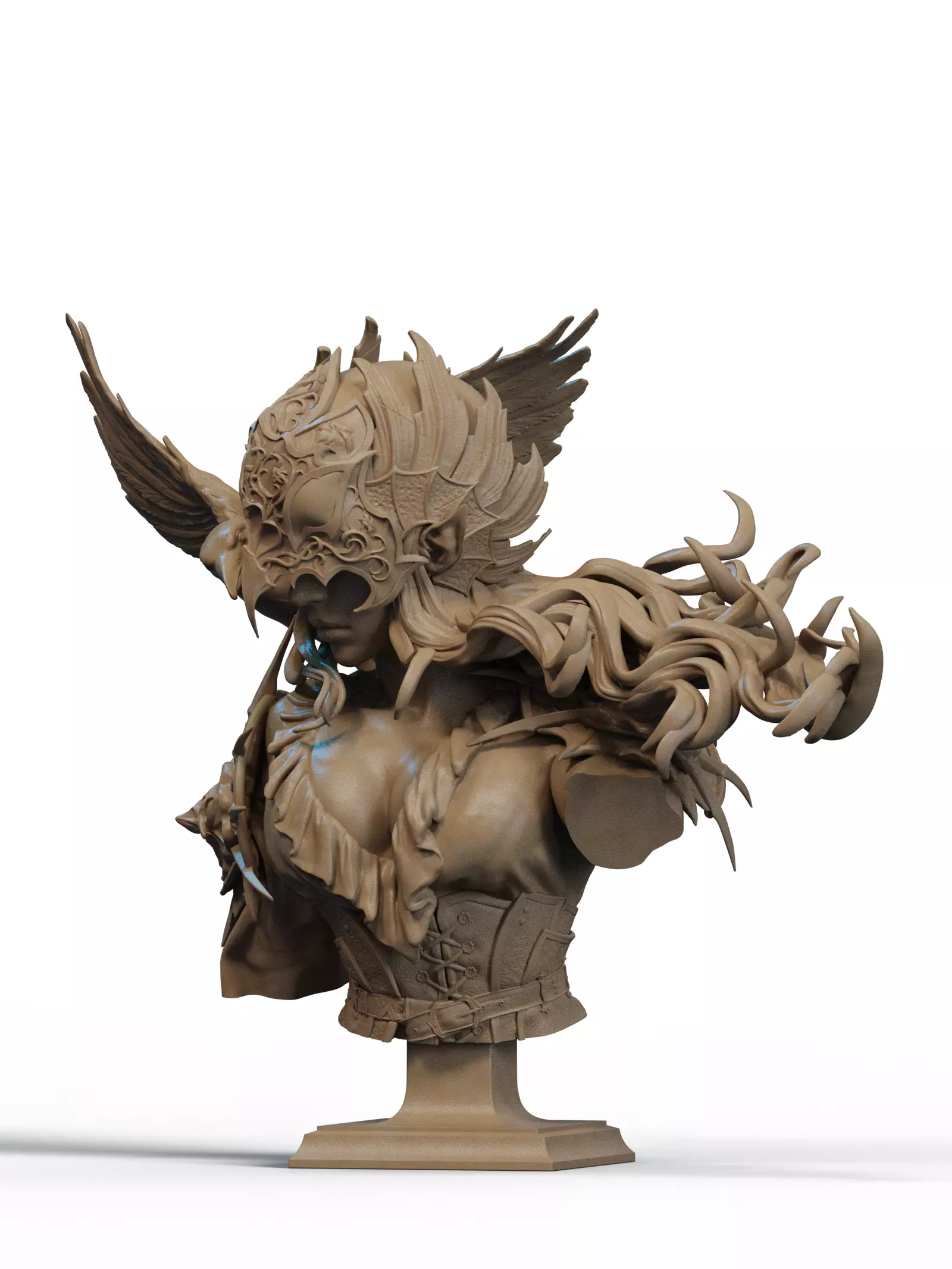 Lenora Queen of Crows Bust 3D Print 3D print model_1