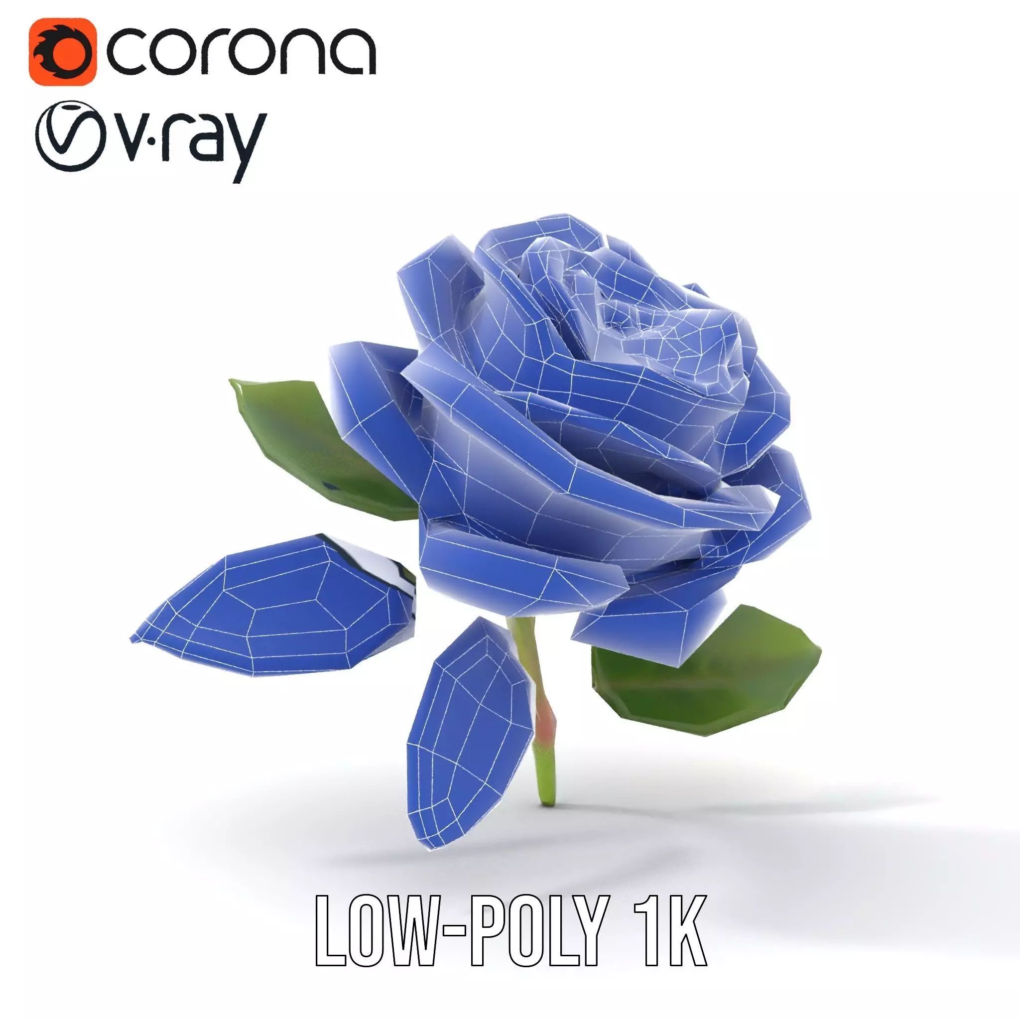 Elegant Pink Rose model pack Low-poly 3D model_22