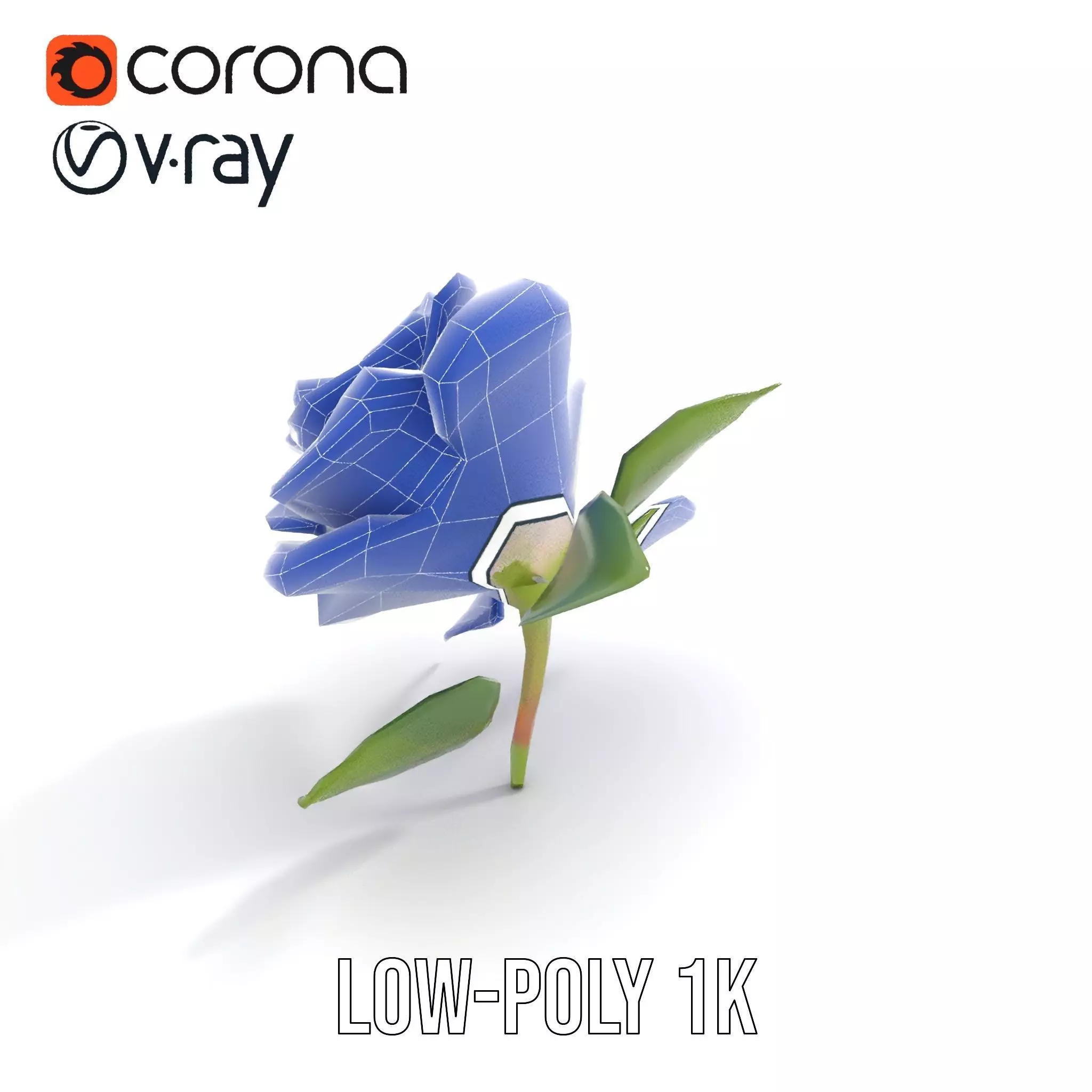 Elegant Pink Rose model pack Low-poly 3D model_17