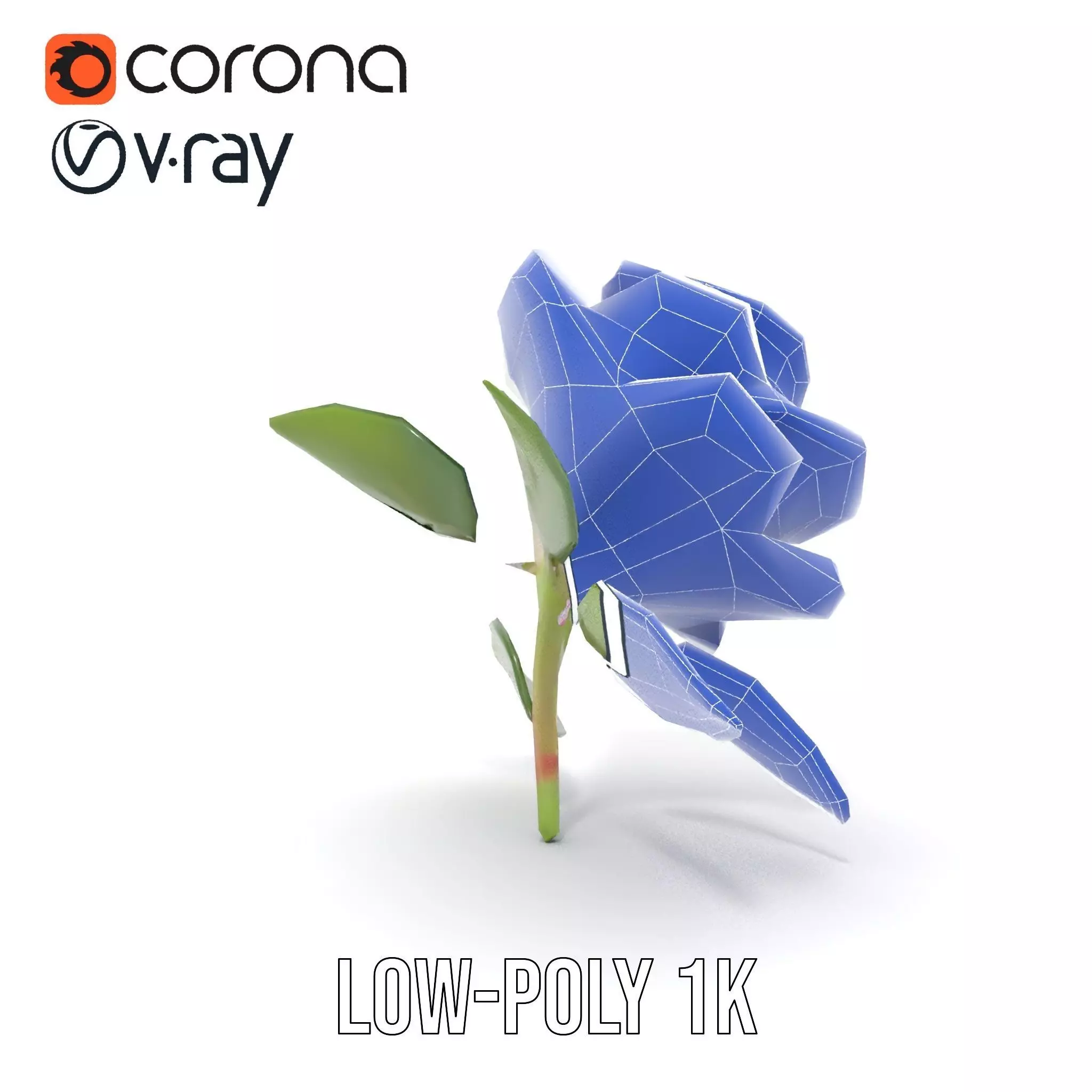 Elegant Pink Rose model pack Low-poly 3D model_31