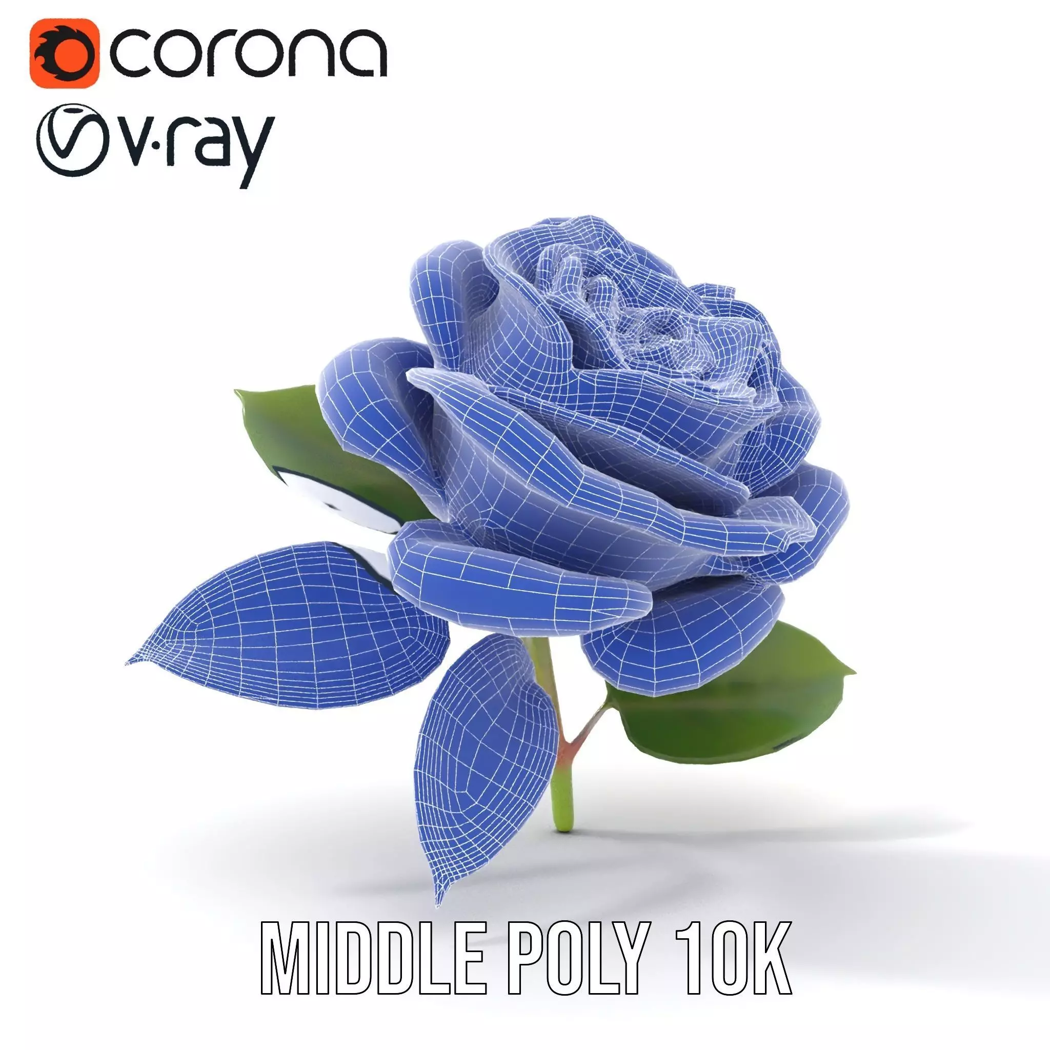 Elegant Pink Rose model pack Low-poly 3D model_27
