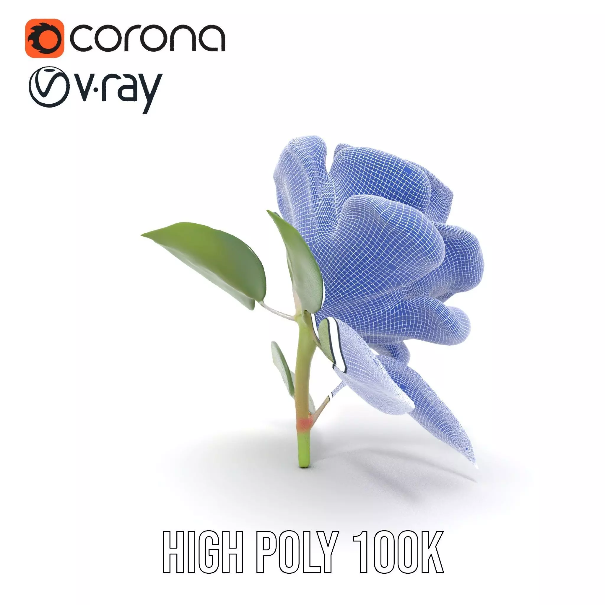 Elegant Pink Rose model pack Low-poly 3D model_34