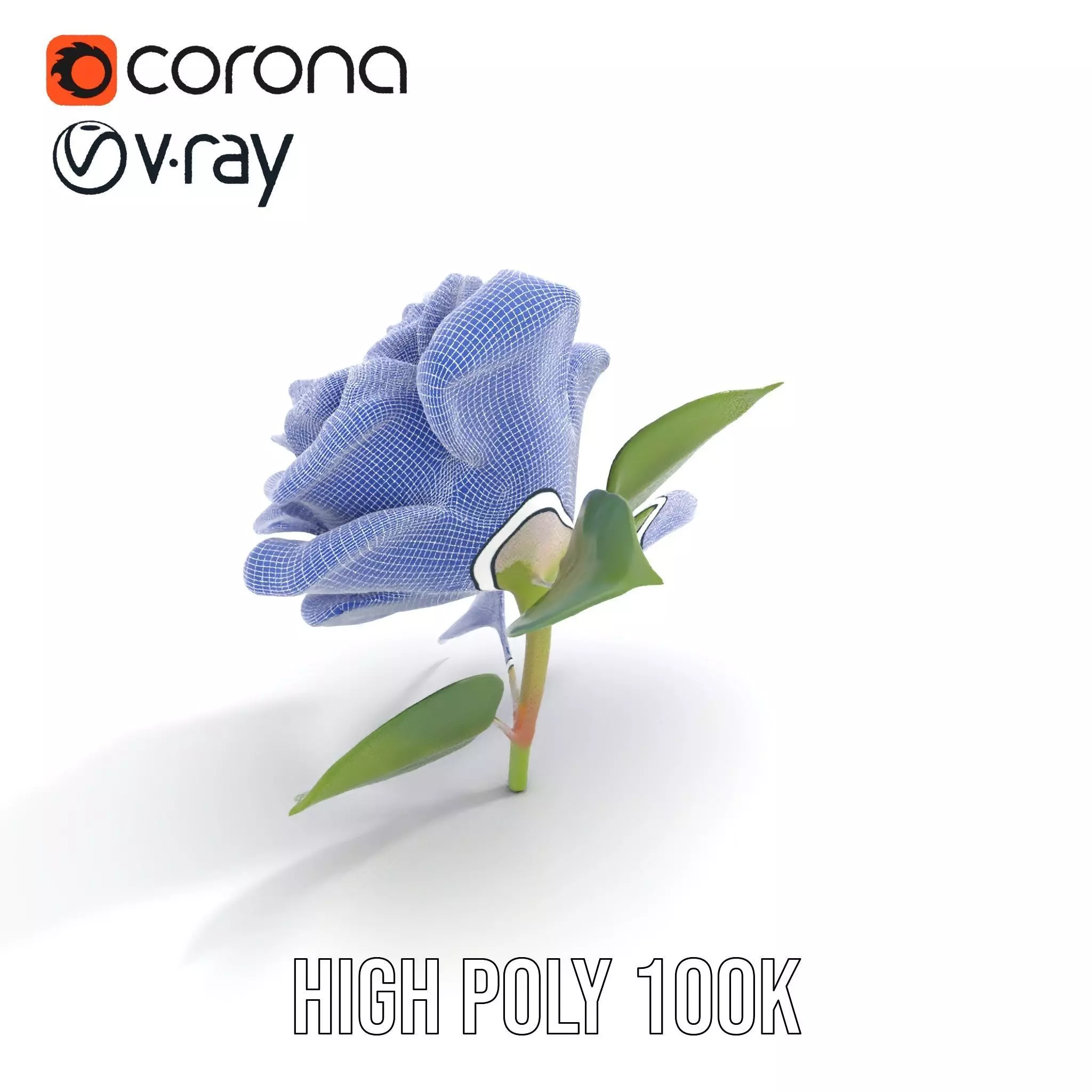 Elegant Pink Rose model pack Low-poly 3D model_33